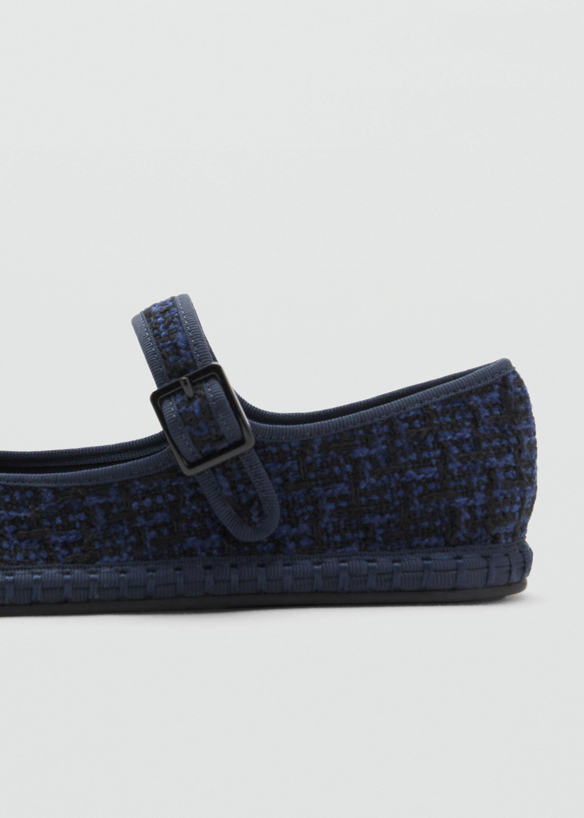 Tweed ballet flats - Details of the article 1, Black. Ref: 17044409-00.