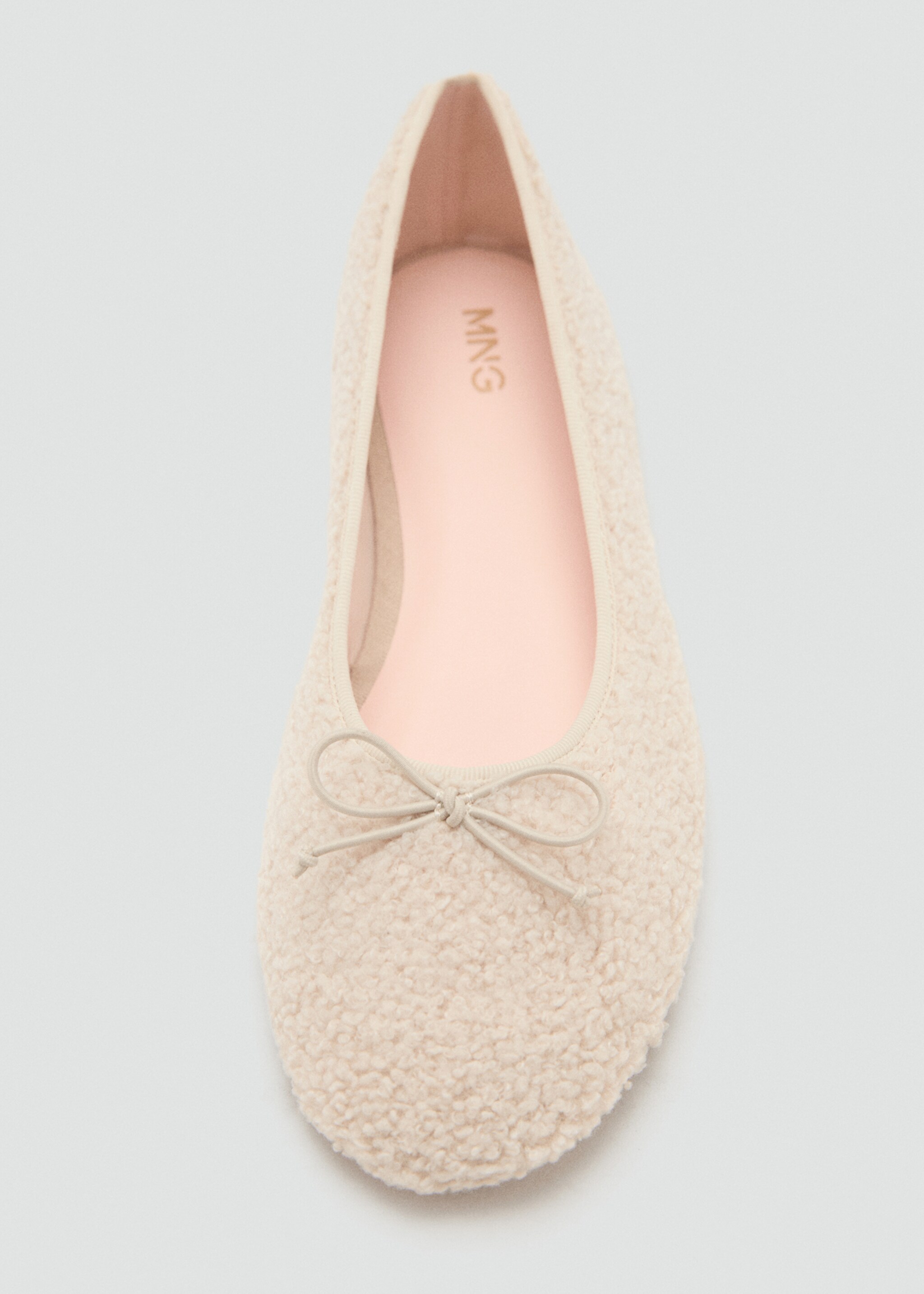 Sheepskin ballet flats - Details of the article 2, Off White. Ref: 17044412-00.