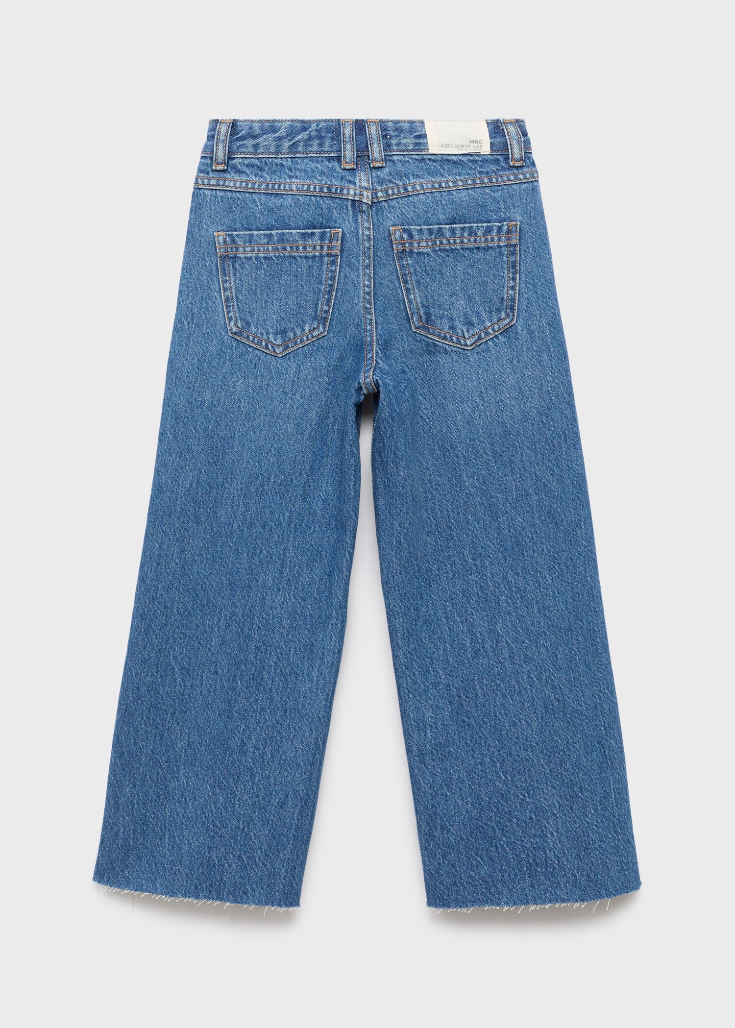 Jeans wideleg bajo deshilachado - Reverso del artículo