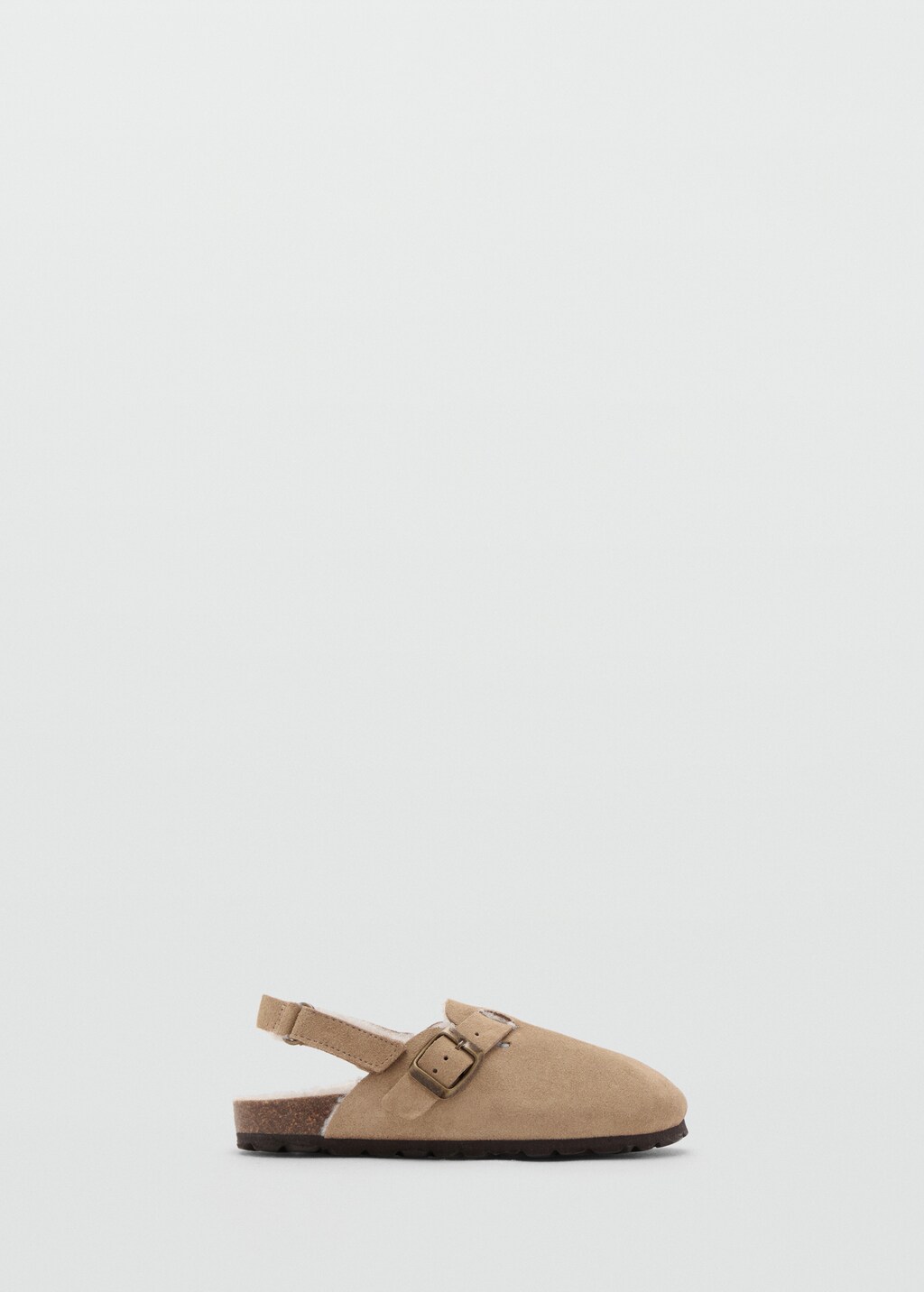 Sheepskin clogs with fur-effect lining