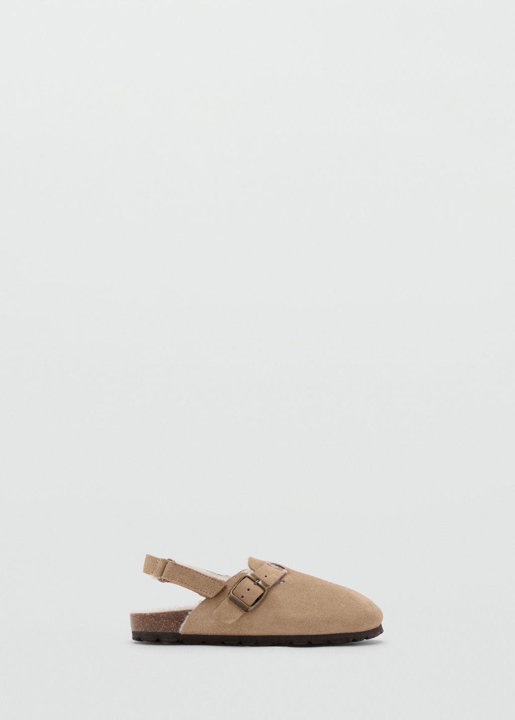 Sheepskin clogs with fur-effect lining