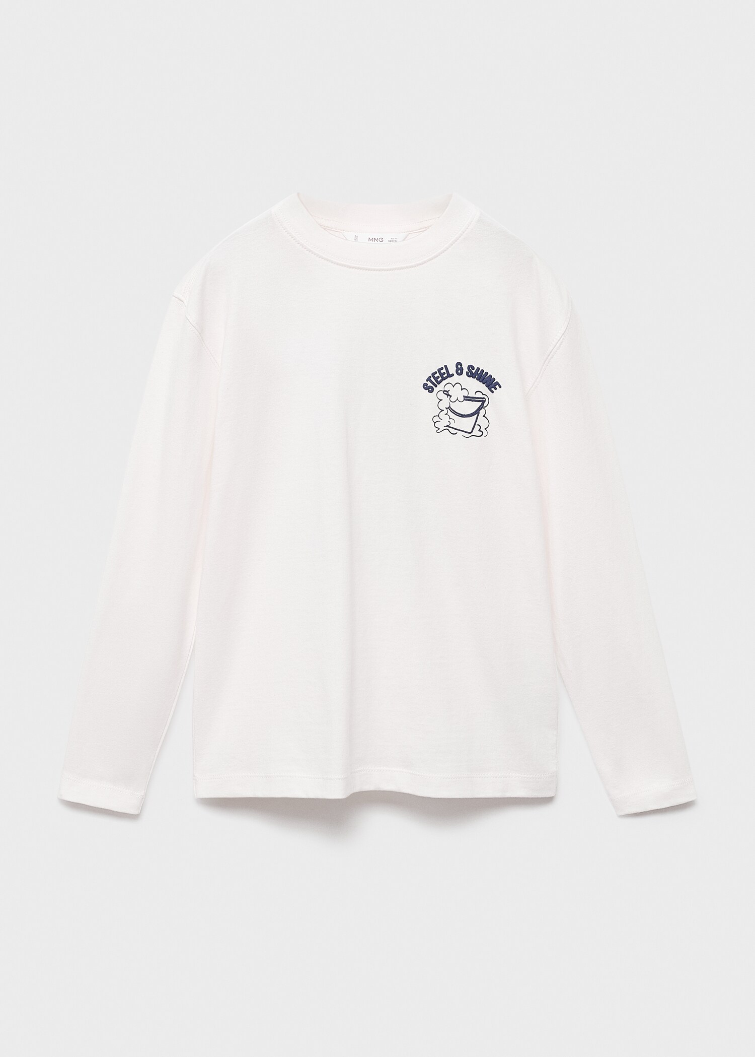 Embossed cotton t-shirt - Article without model