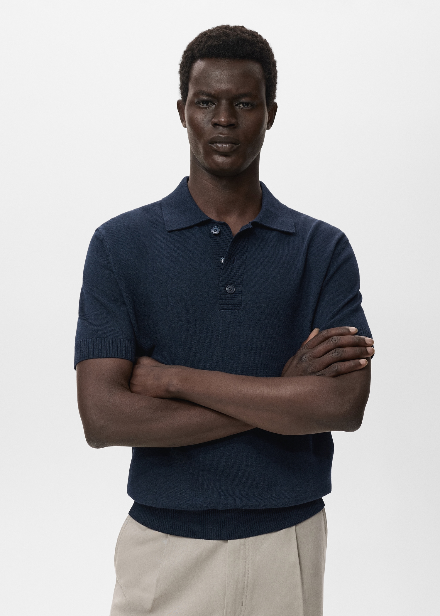 Cotton knitted polo shirt Men MANGO Indonesia