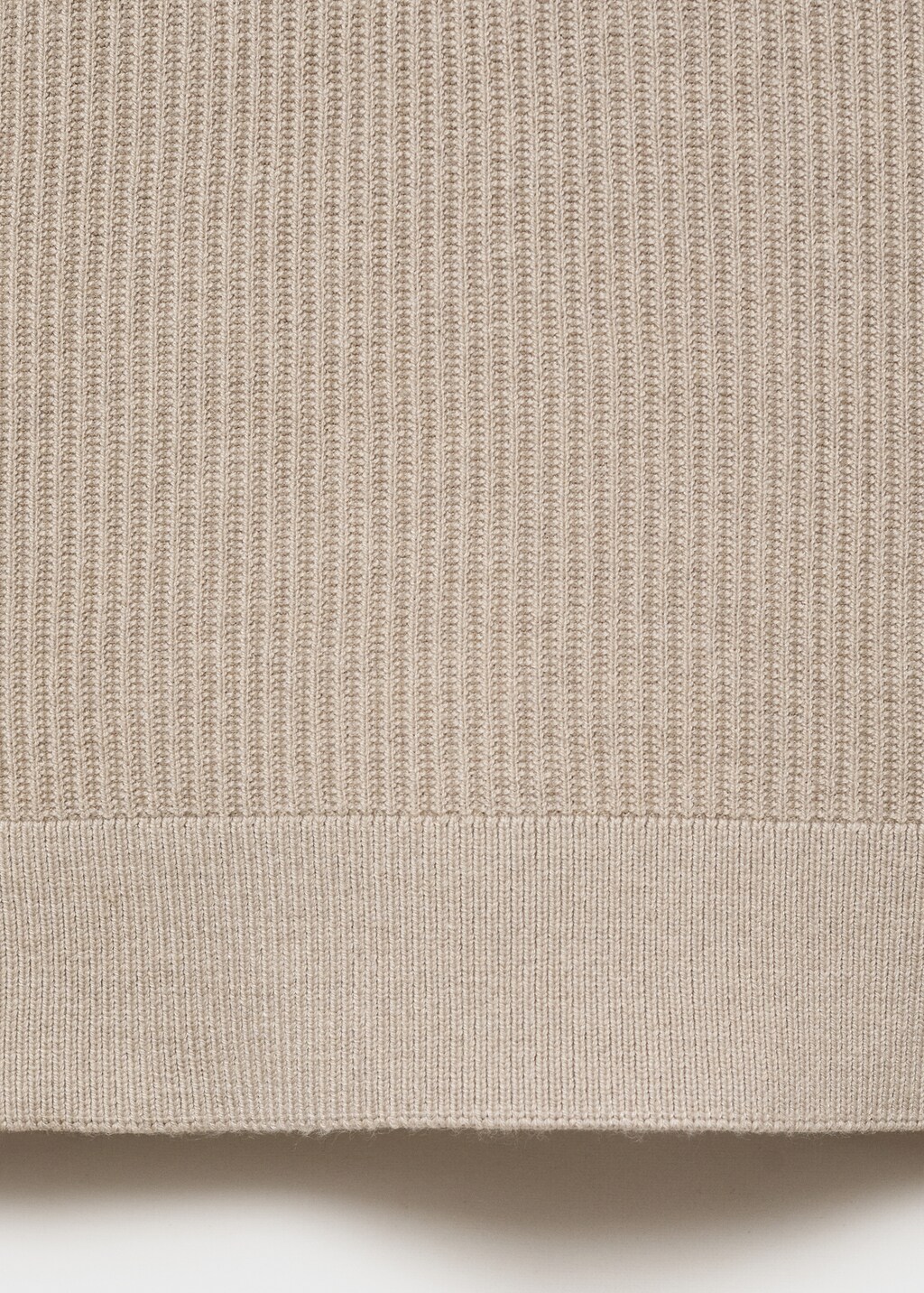 Cotton-blend ribbed polo sweater