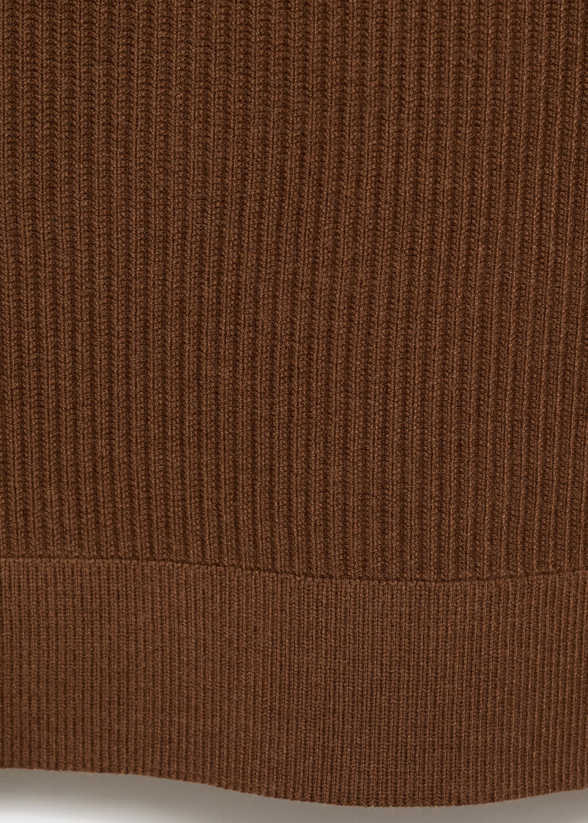 Cotton-blend ribbed polo sweater - Details of the article 0