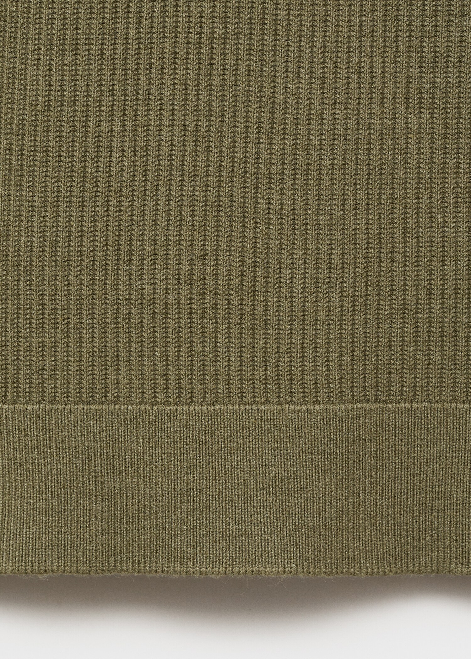 Cotton-blend ribbed polo sweater - Details of the article 0