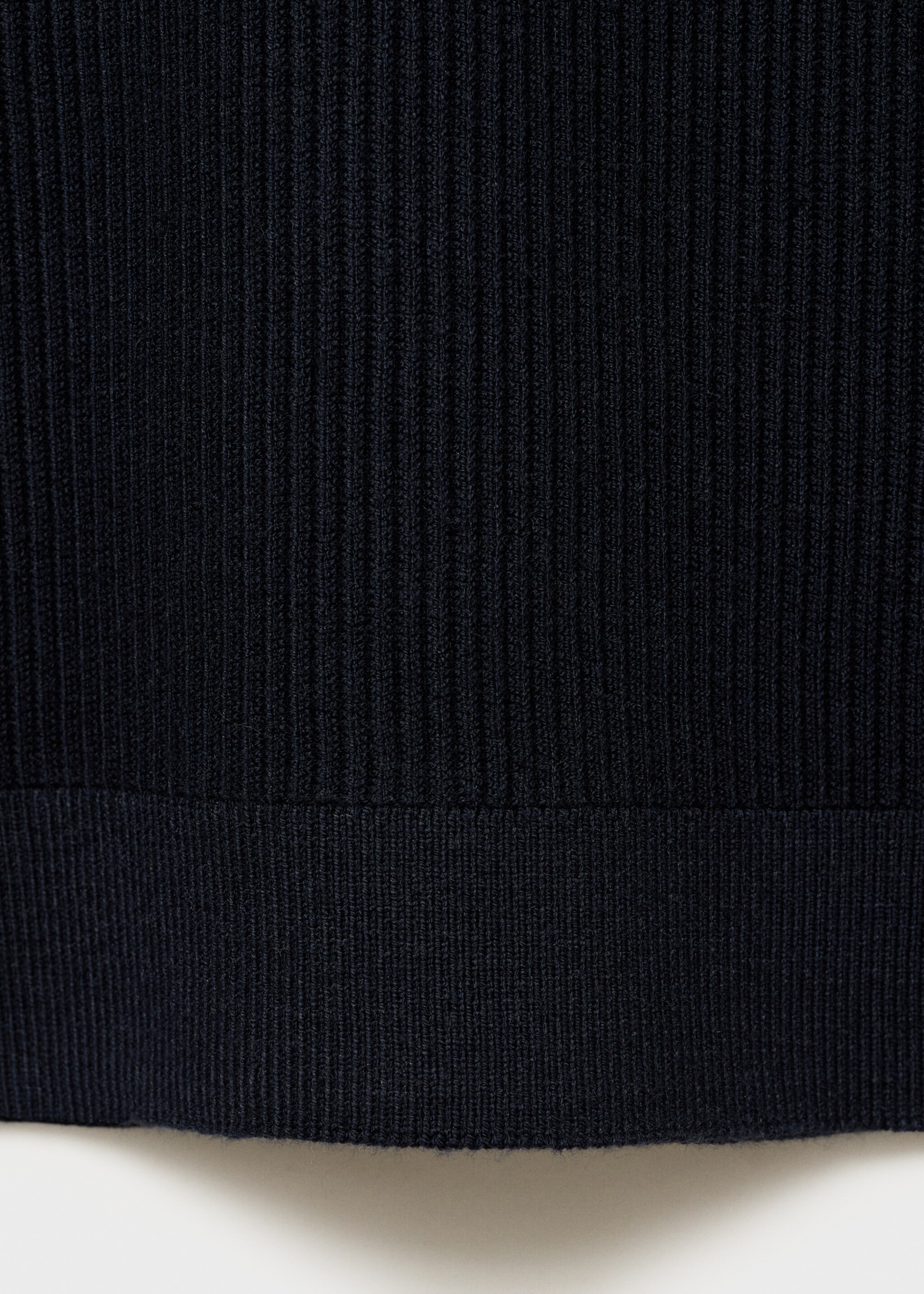Jersey polo mezcla algodón canalé - Detalle del artículo 0, Azul marino. Ref: 17044428-00.