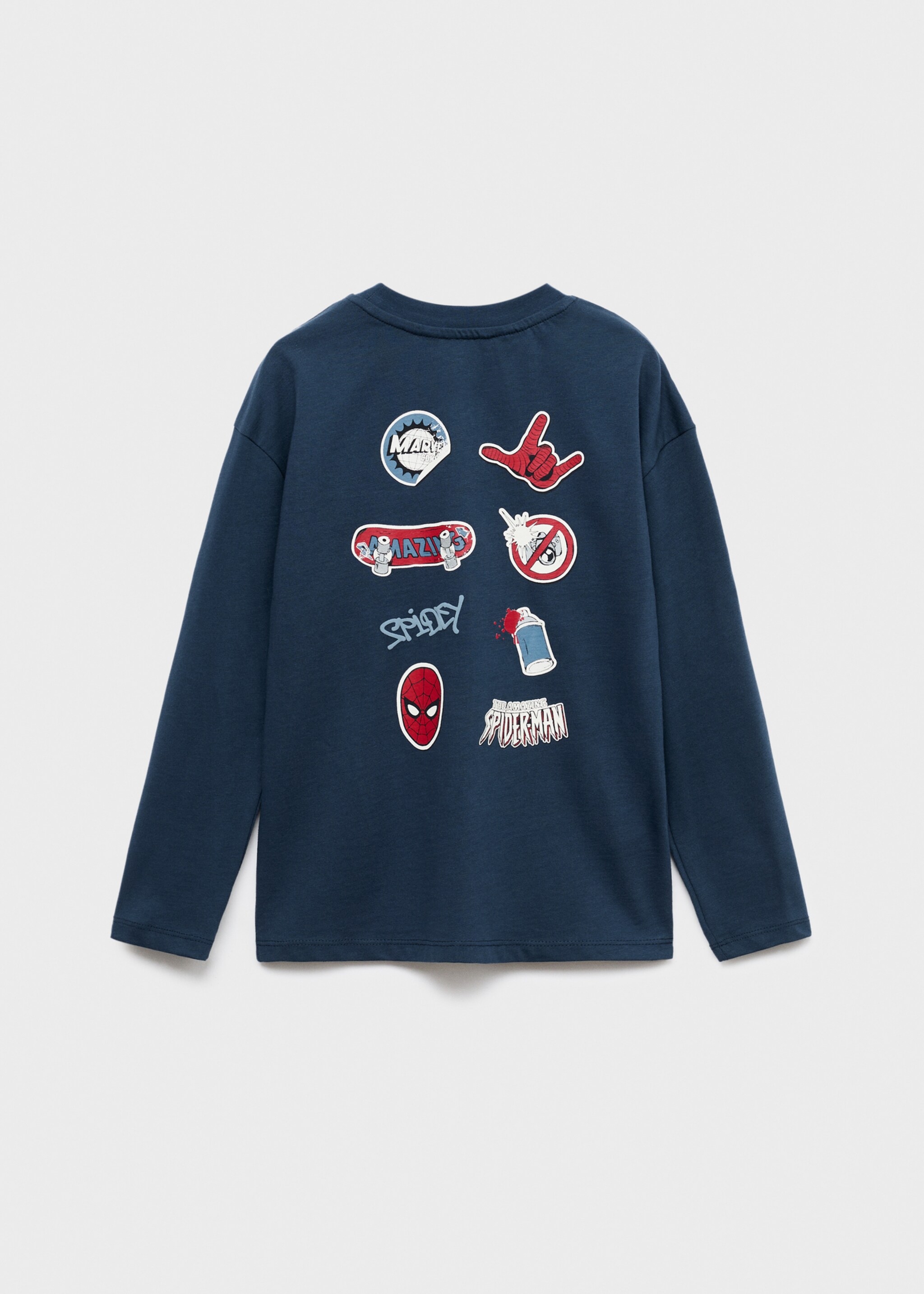T-shirt Spider-Man - Verso de l’article, Bleu marine. Ref: 17044438-00.