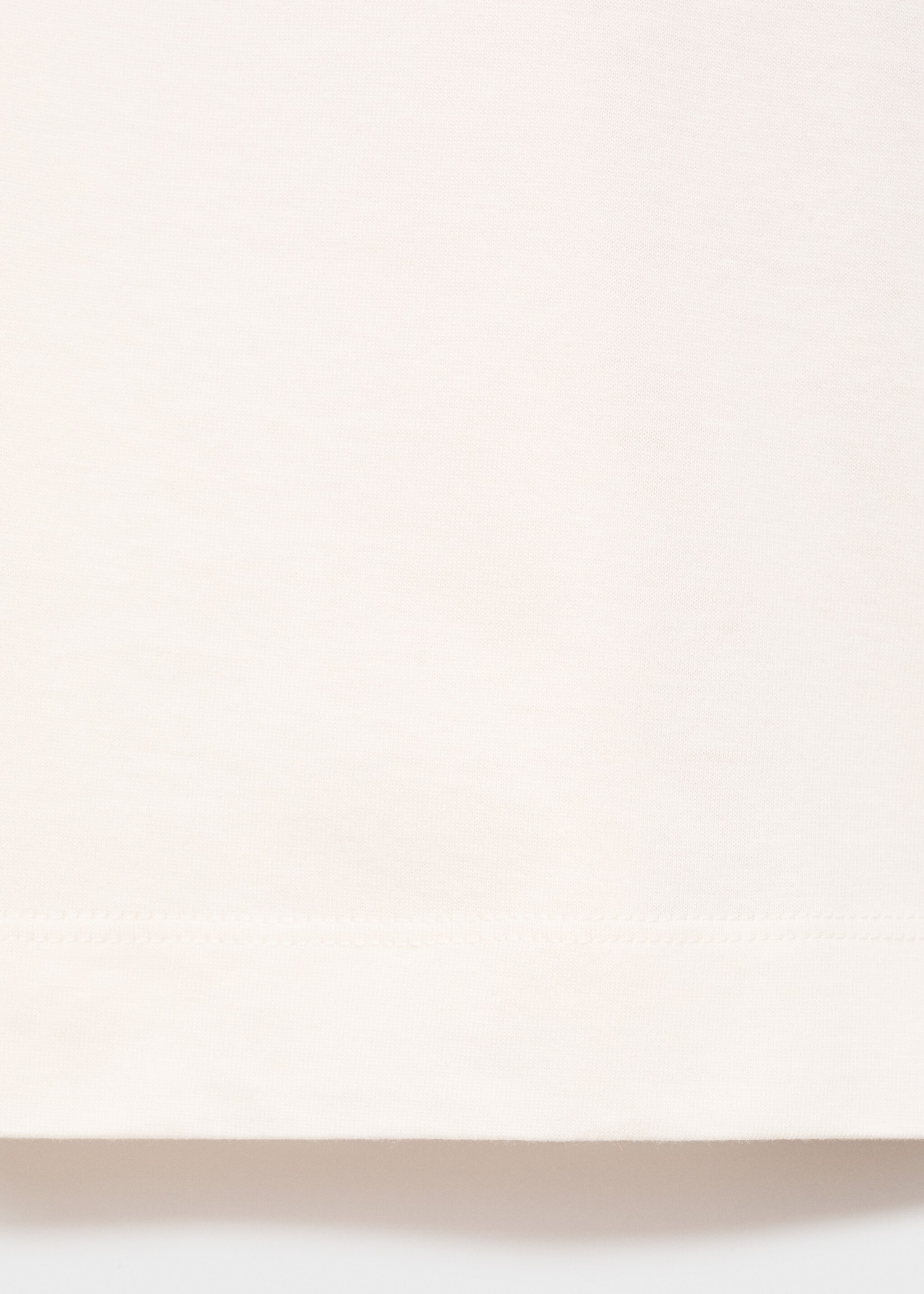 Long-sleeved pyjama t-shirt - Details of the article 0, Vanilla. Ref: 17044445-00.