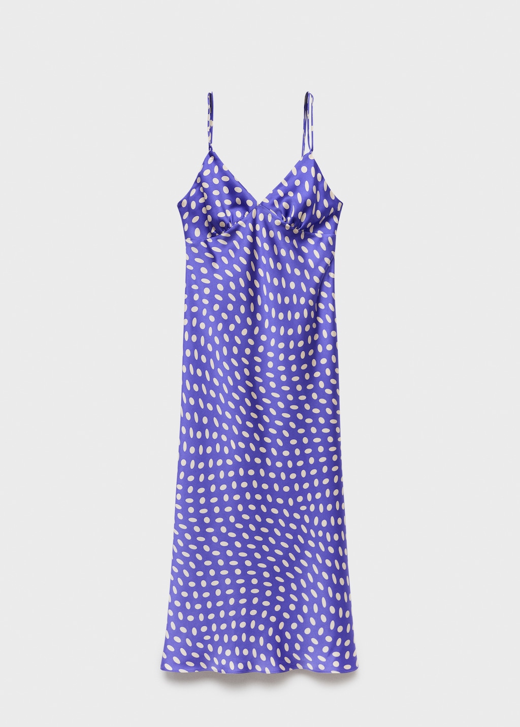 Polka-dot satin-finish dress - Women | MANGO USA