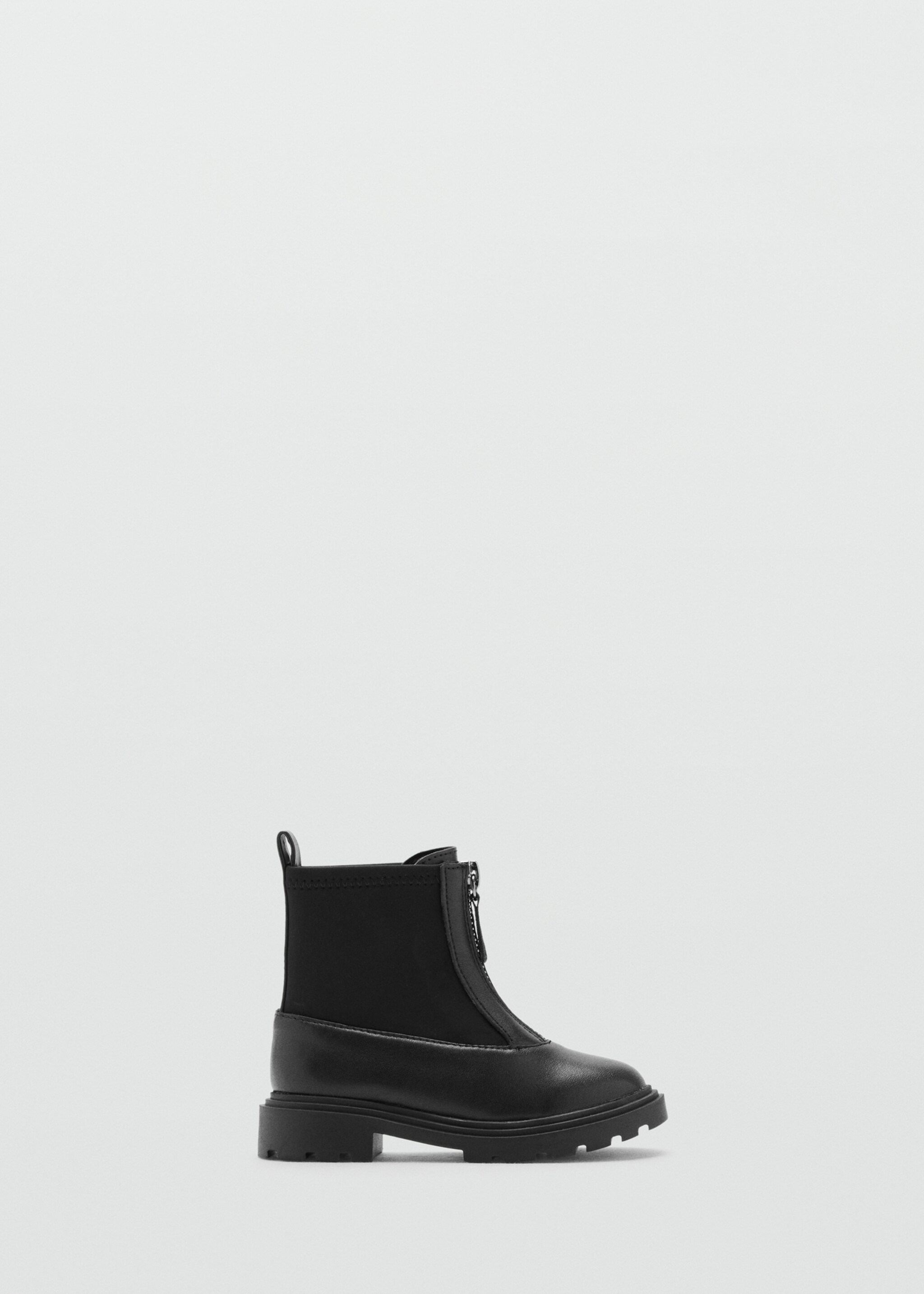 Zipped leather ankle boots - Article without model, Black. Ref: 17044775-00.