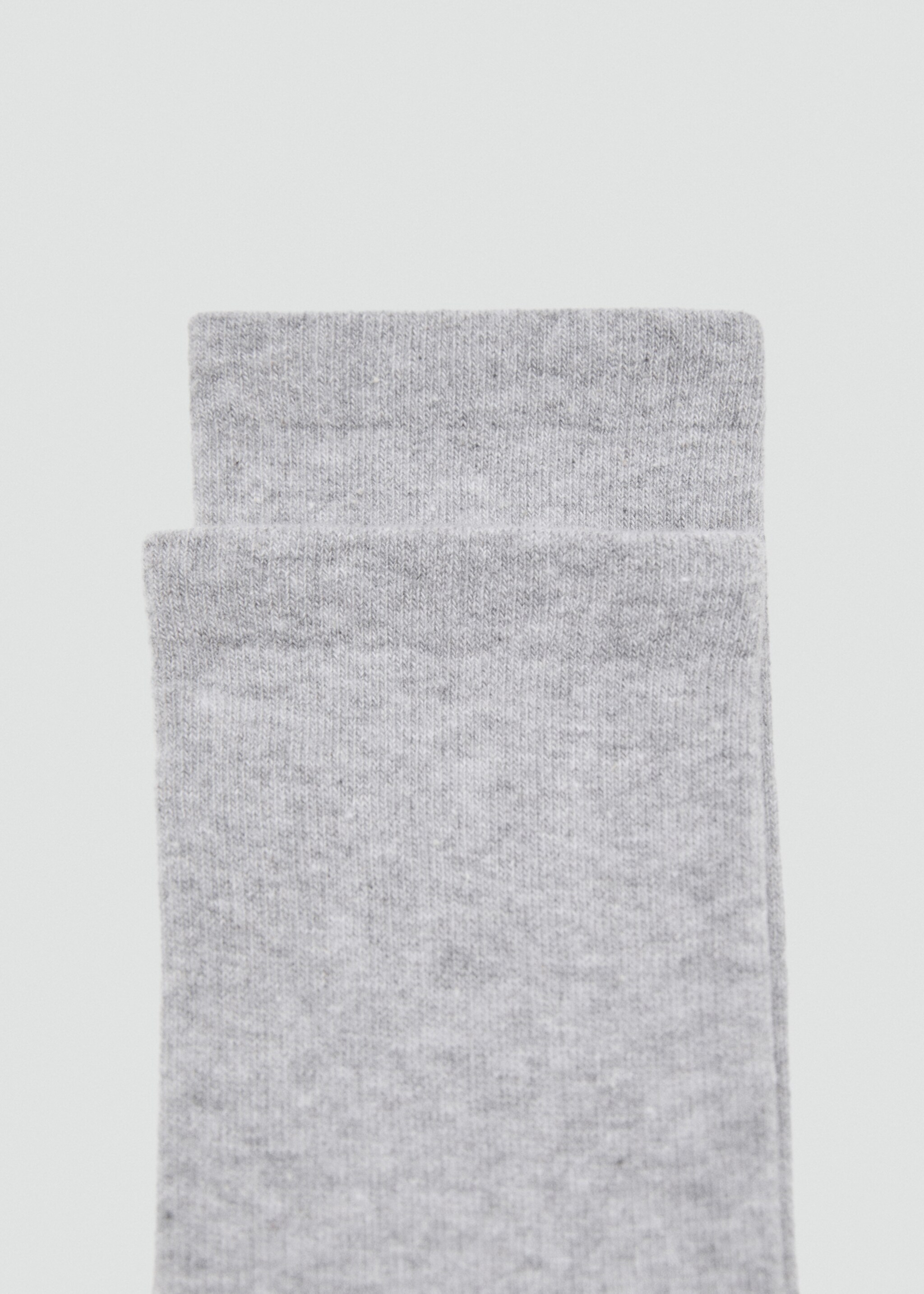 Cotton socks - Medium plane, Light Heather Grey. Ref: 17044777-00.