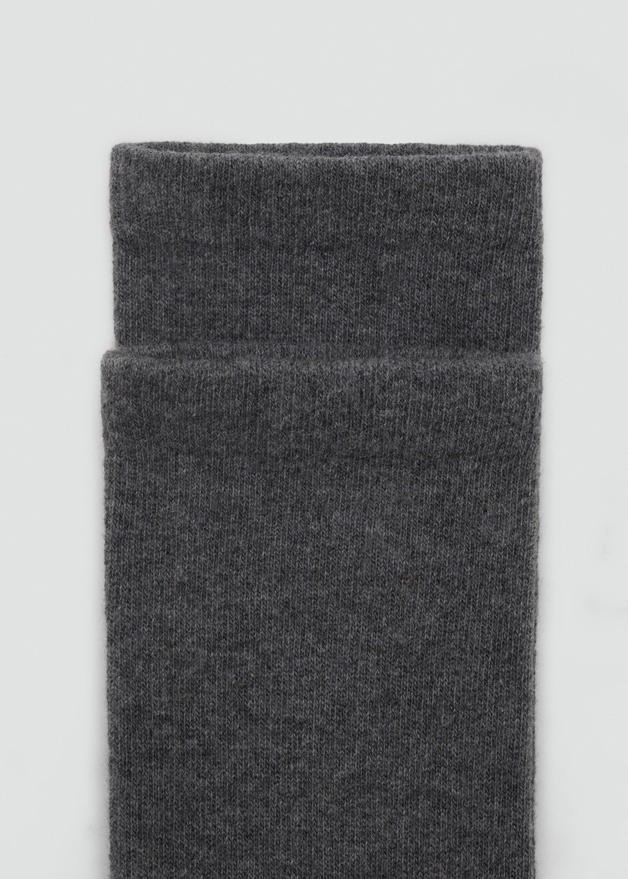 Cotton socks - Medium plane, Dark Heather Grey. Ref: 17044777-00.
