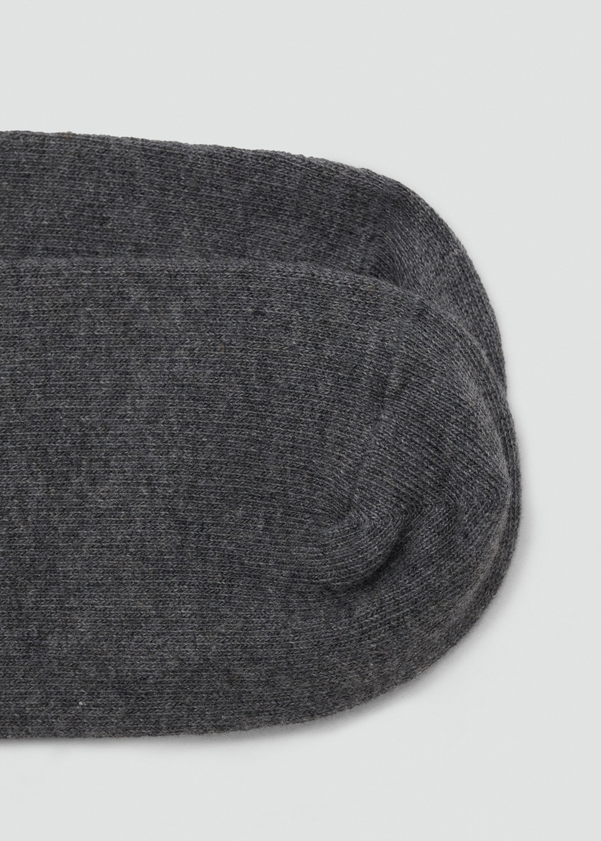 Cotton socks - Details of the article 1, Dark Heather Grey. Ref: 17044777-00.