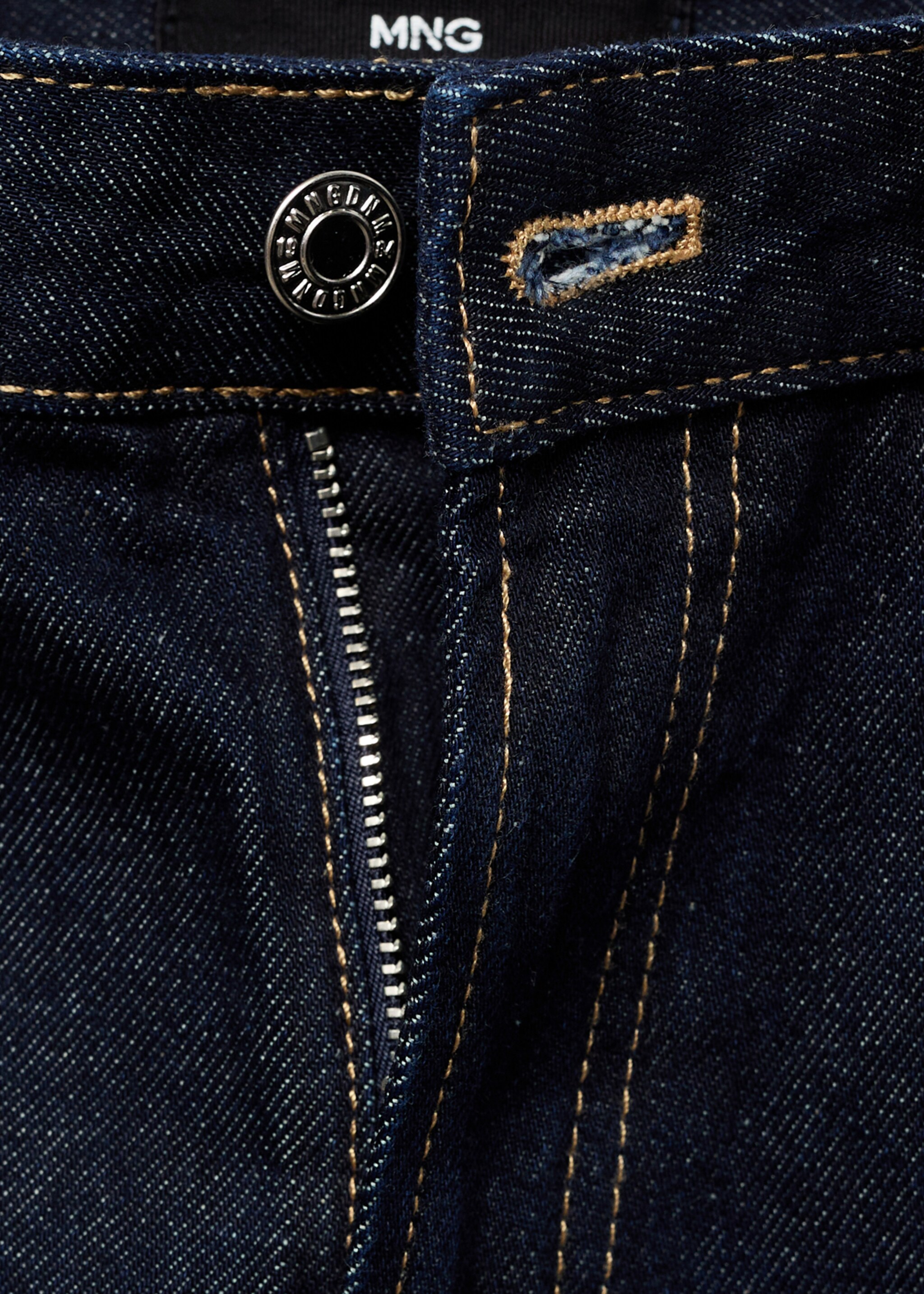 Miami medium-rise straight-fit jeans - Details of the article 8, Open Blue. Ref: 17044781-00.