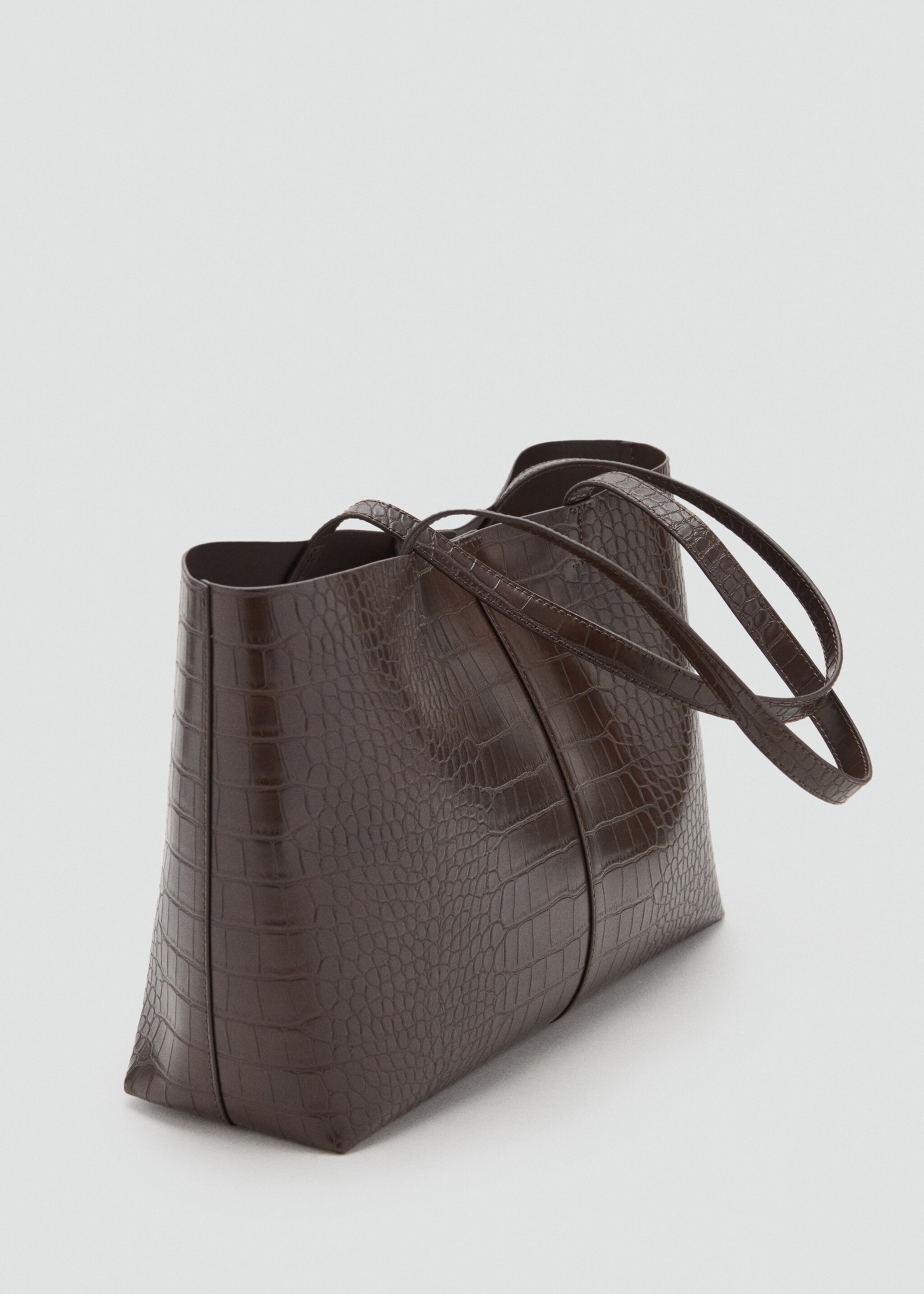 Shopper-Bag mit Doppelhenkel - Mittlere Ansicht, Schokolade. Ref: 17044784-00.