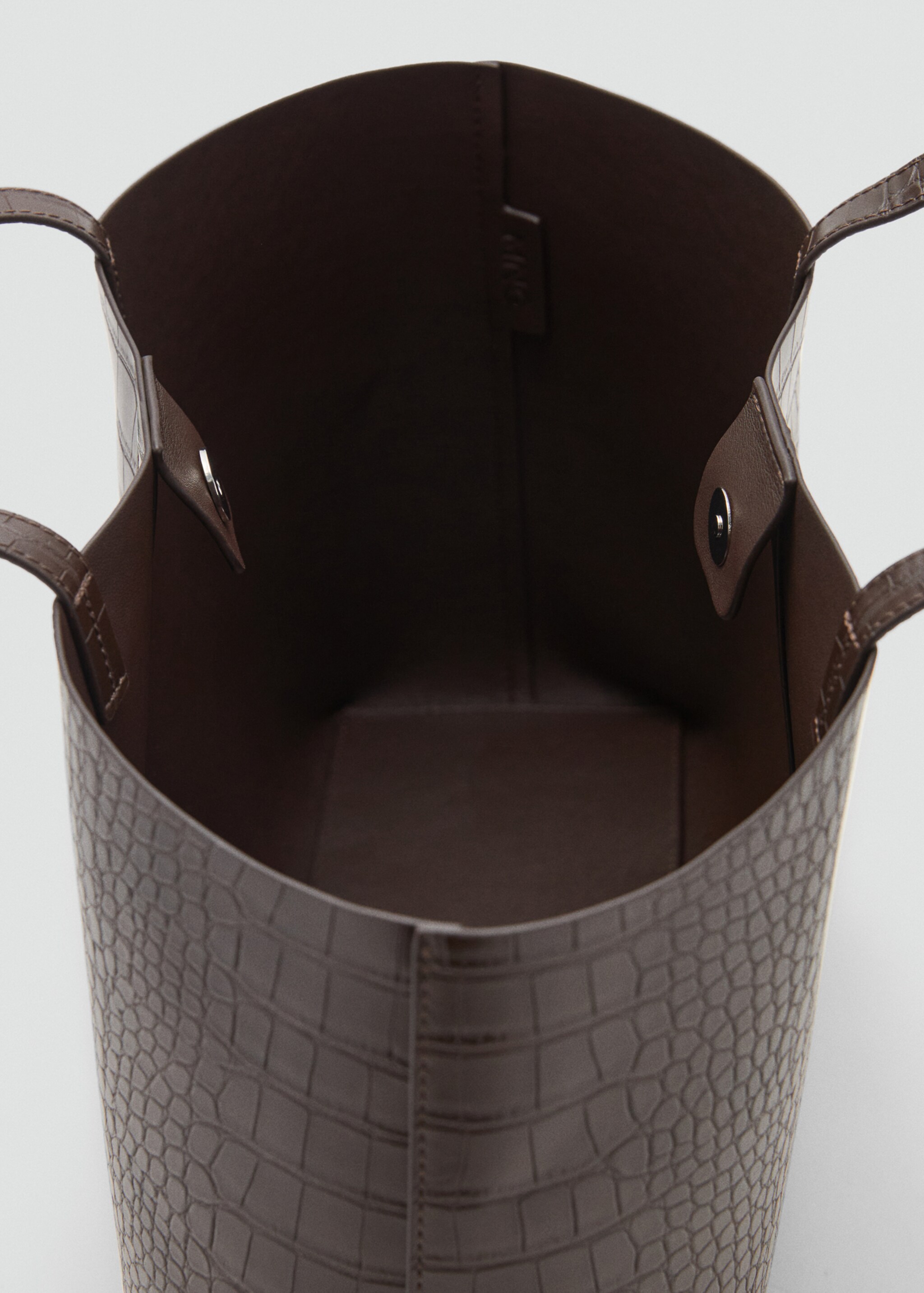 Shopper-Bag mit Doppelhenkel - Detail des Artikels 2, Schokolade. Ref: 17044784-00.