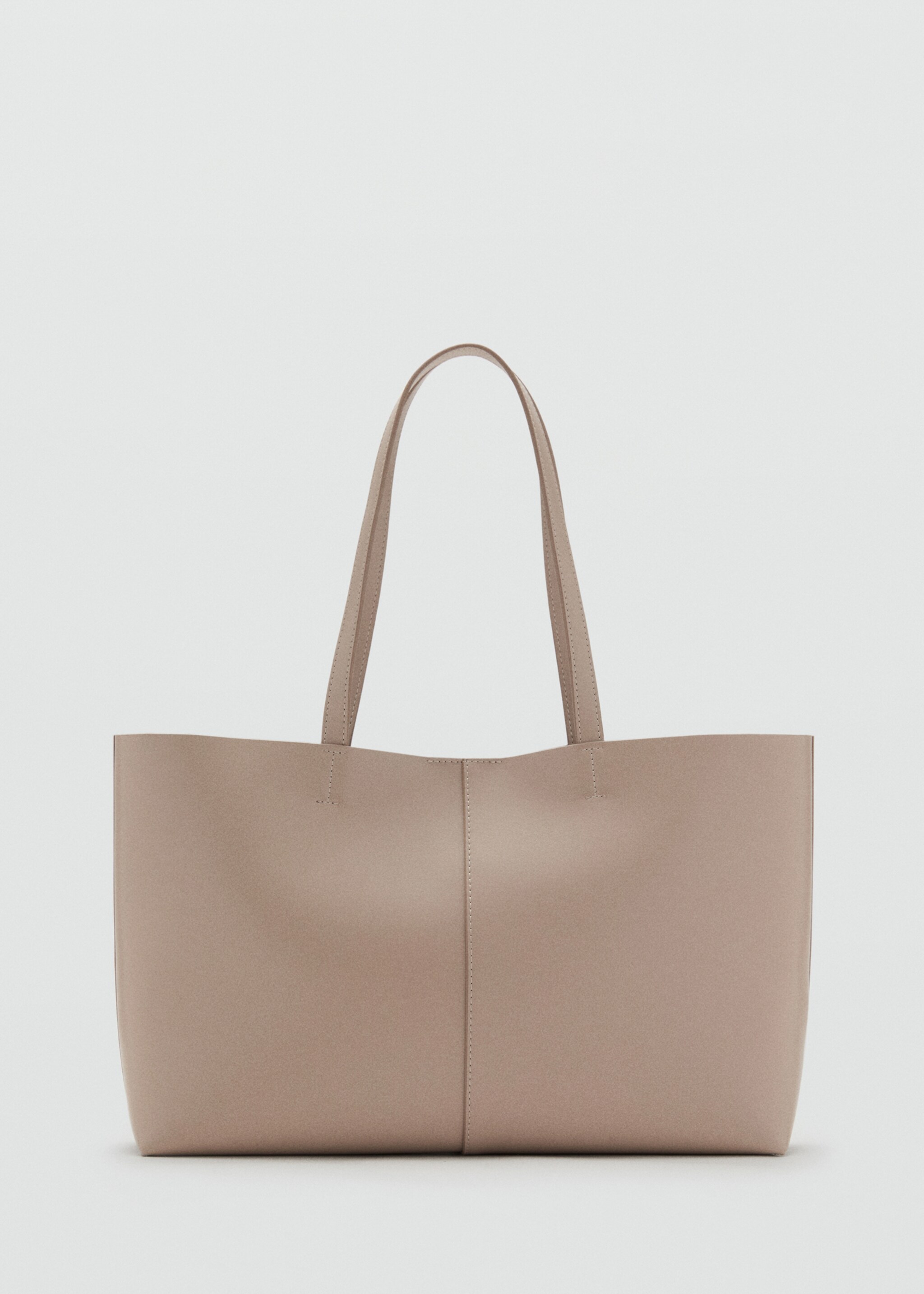 Shopper bag with double handle - Article without model, Medium Brown. Ref: 17044784-00.
