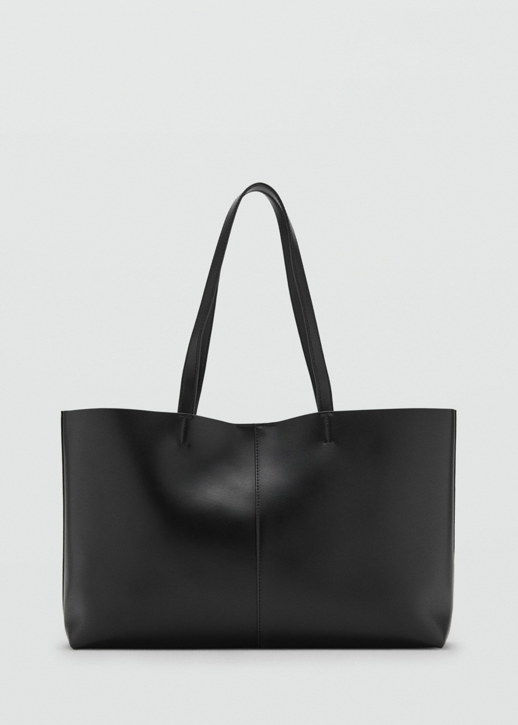 Shopper bag with double handle - Article without model, Black. Ref: 17044784-00.