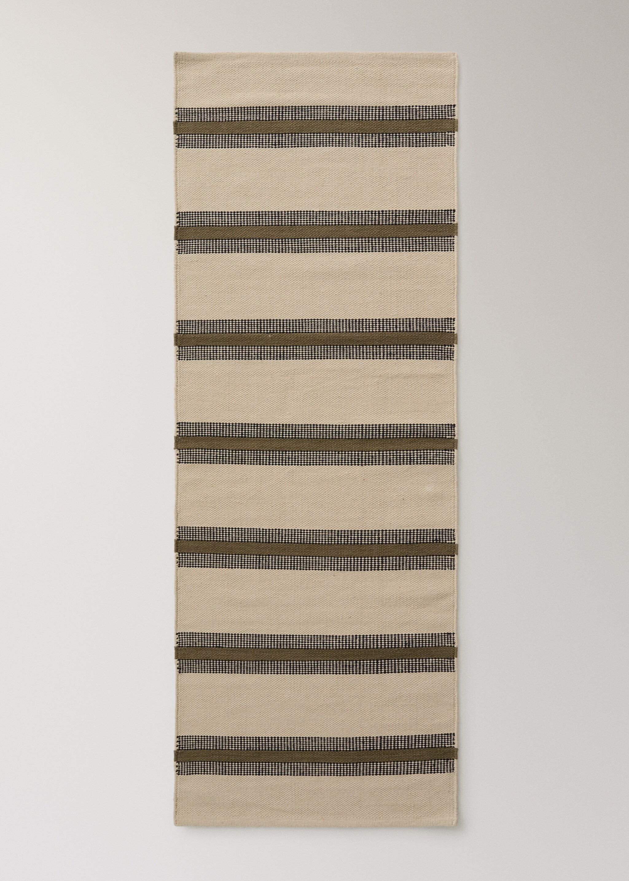 Catifa cotó disseny ratlles - Article sense model, Verd. Ref: 17044785-00.