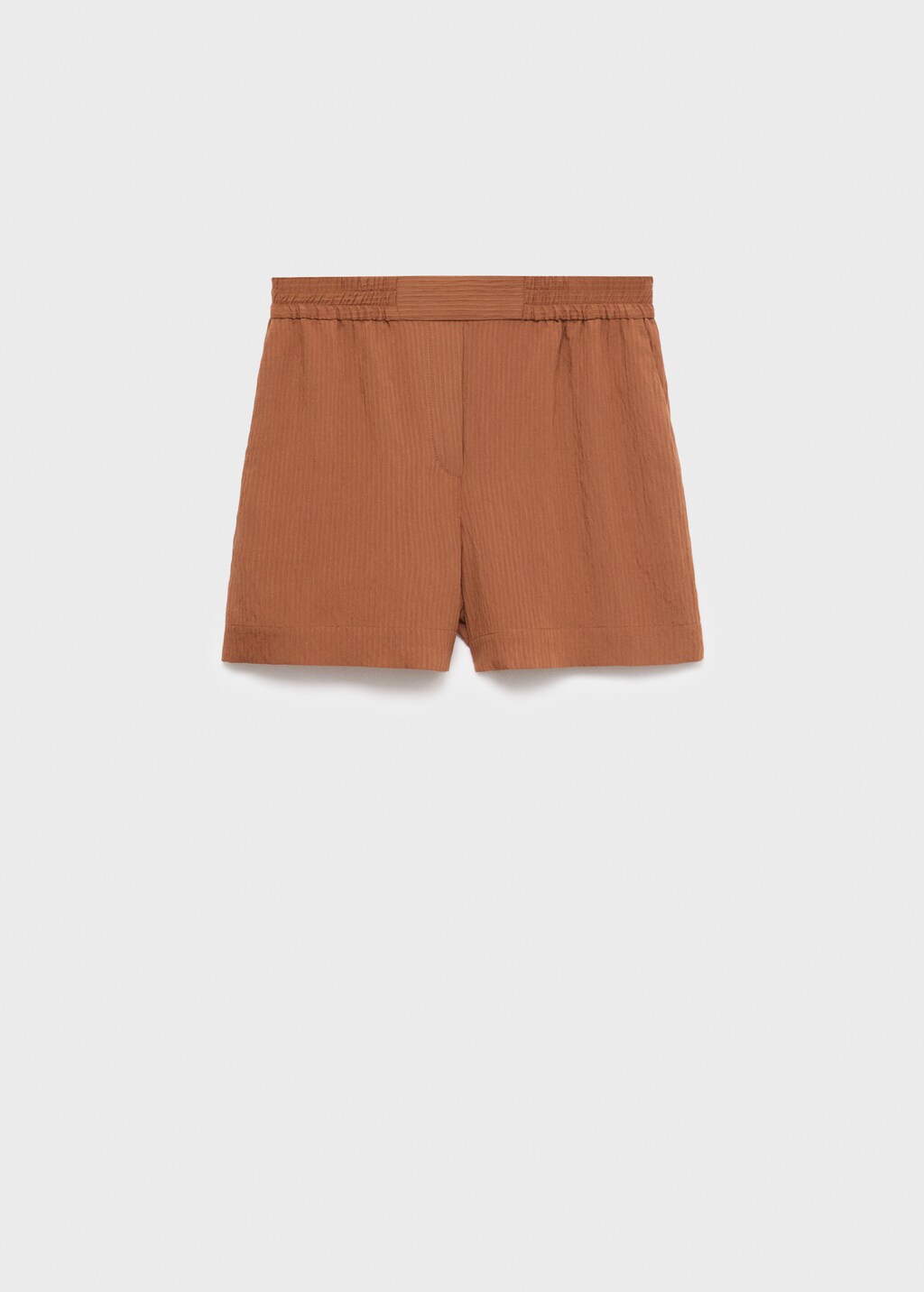 Textured shorts with contrasting trim - image 2