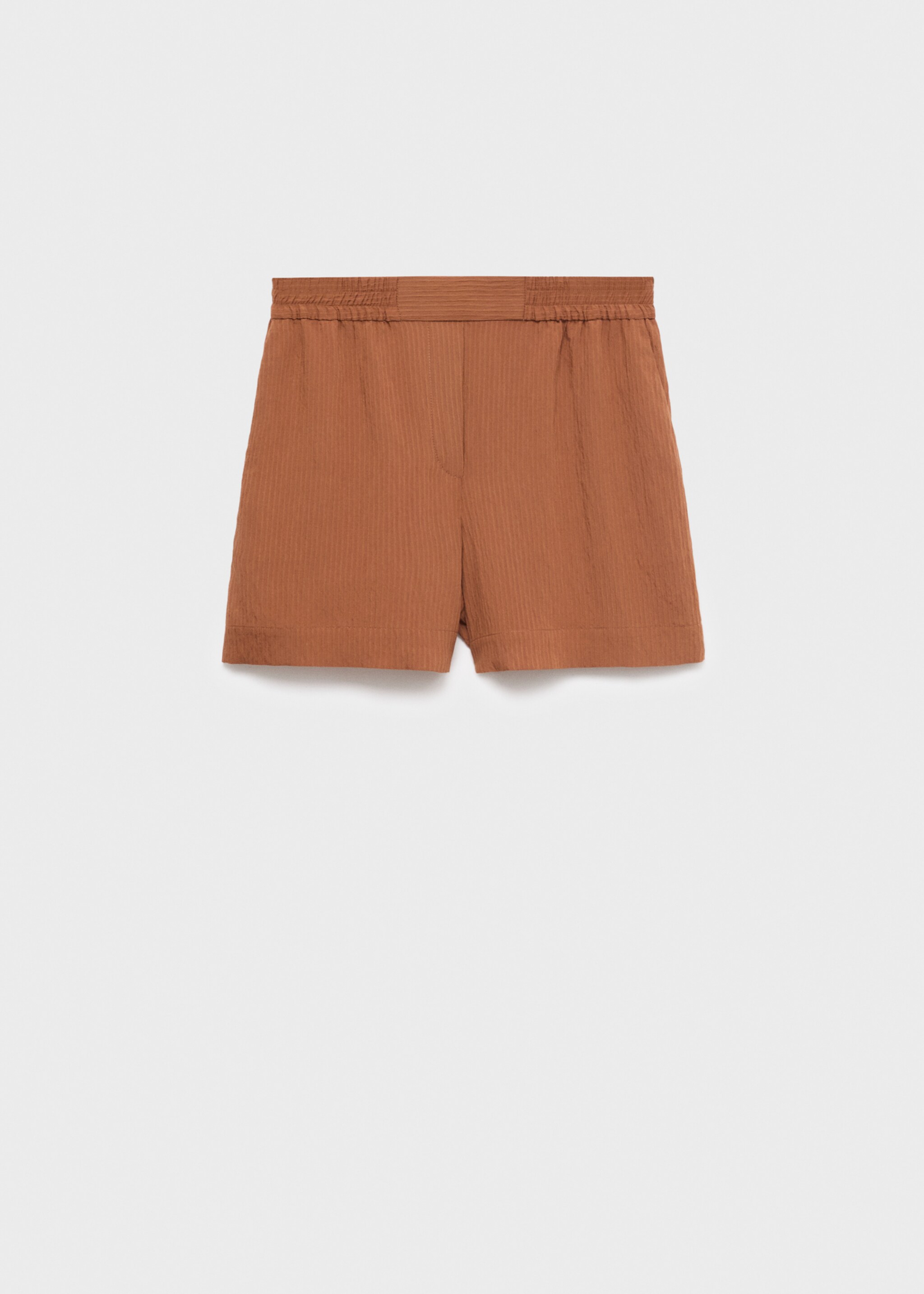 Trim contrast texture shorts - Article without model, Brown. Ref: 17044787-00.