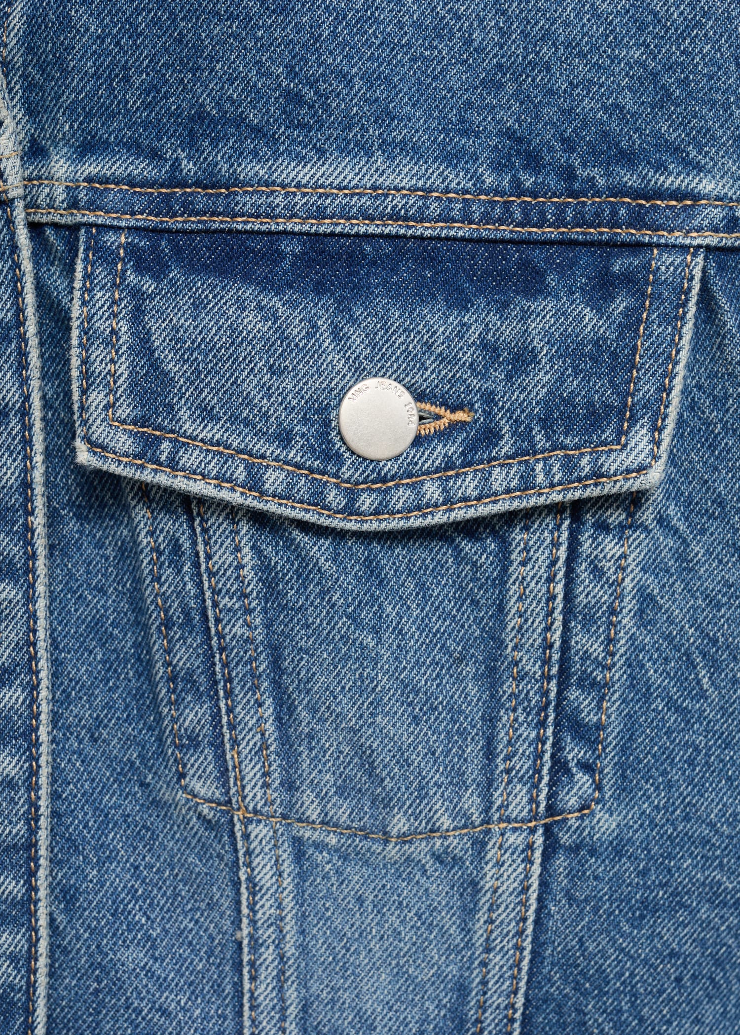 Veste jean cintrée à poches - Détail de l'article 0