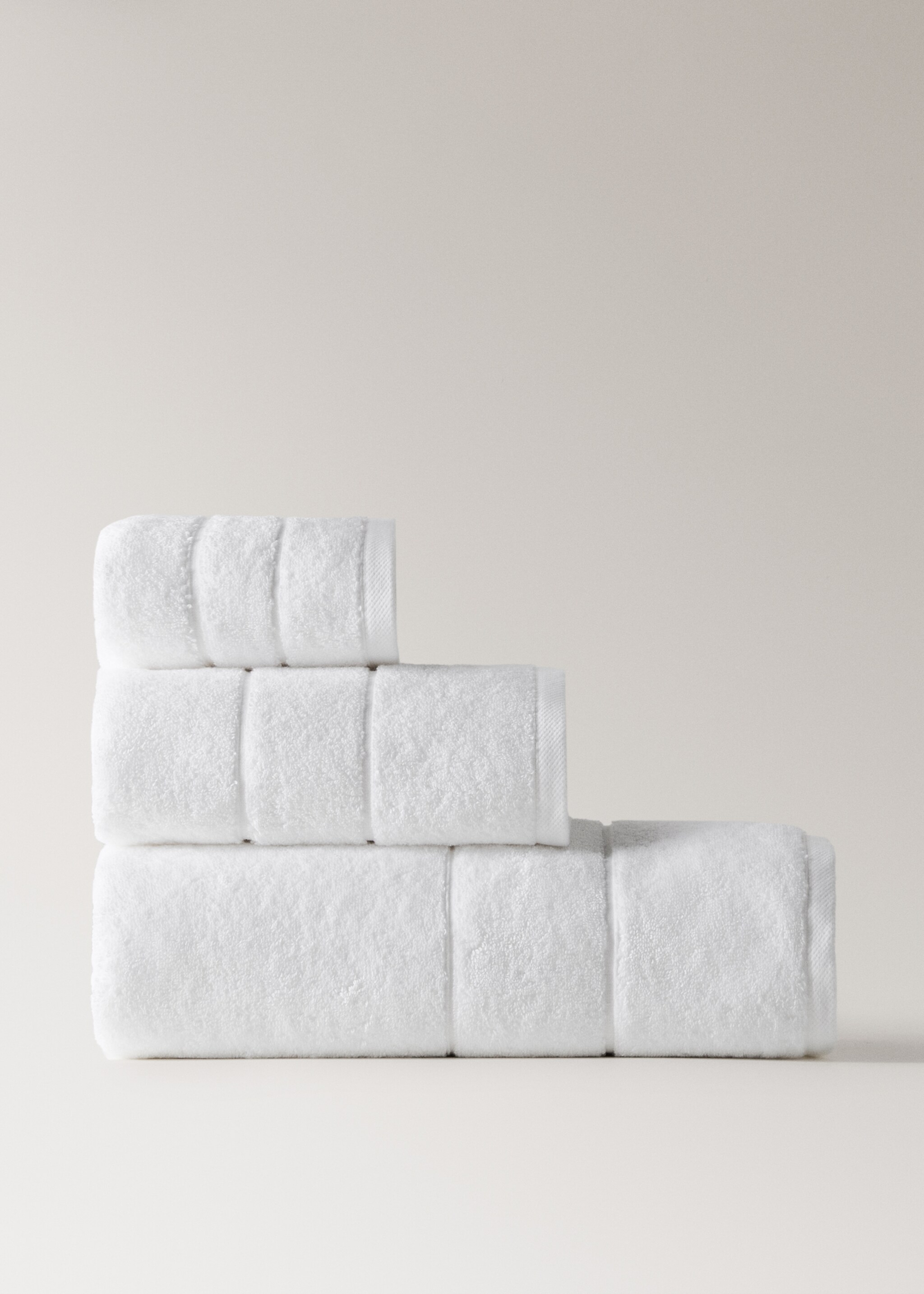 100% cotton face towel - Article without model, White. Ref: 17044790-00.