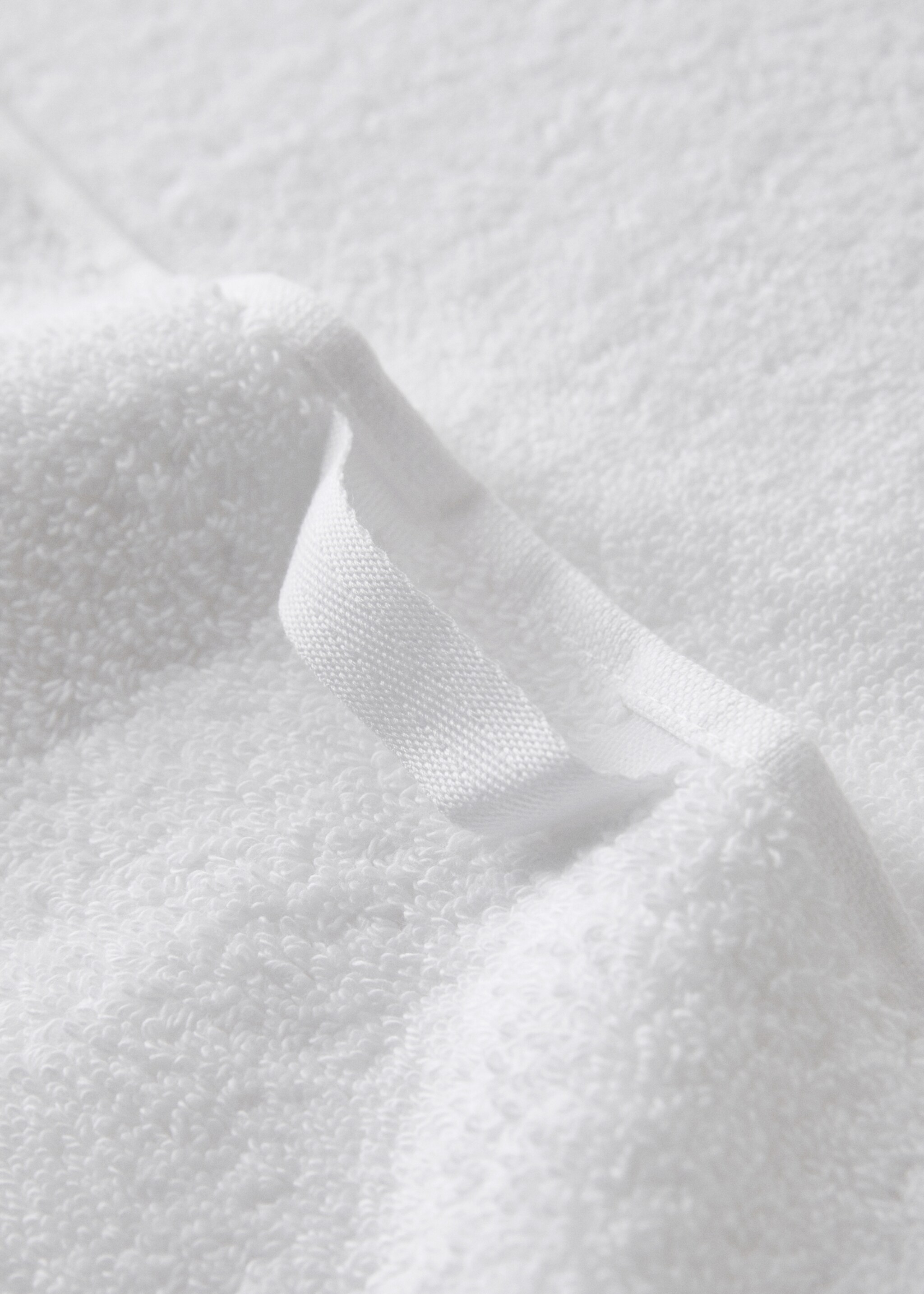 100% cotton face towel - Details of the article 3, White. Ref: 17044790-00.