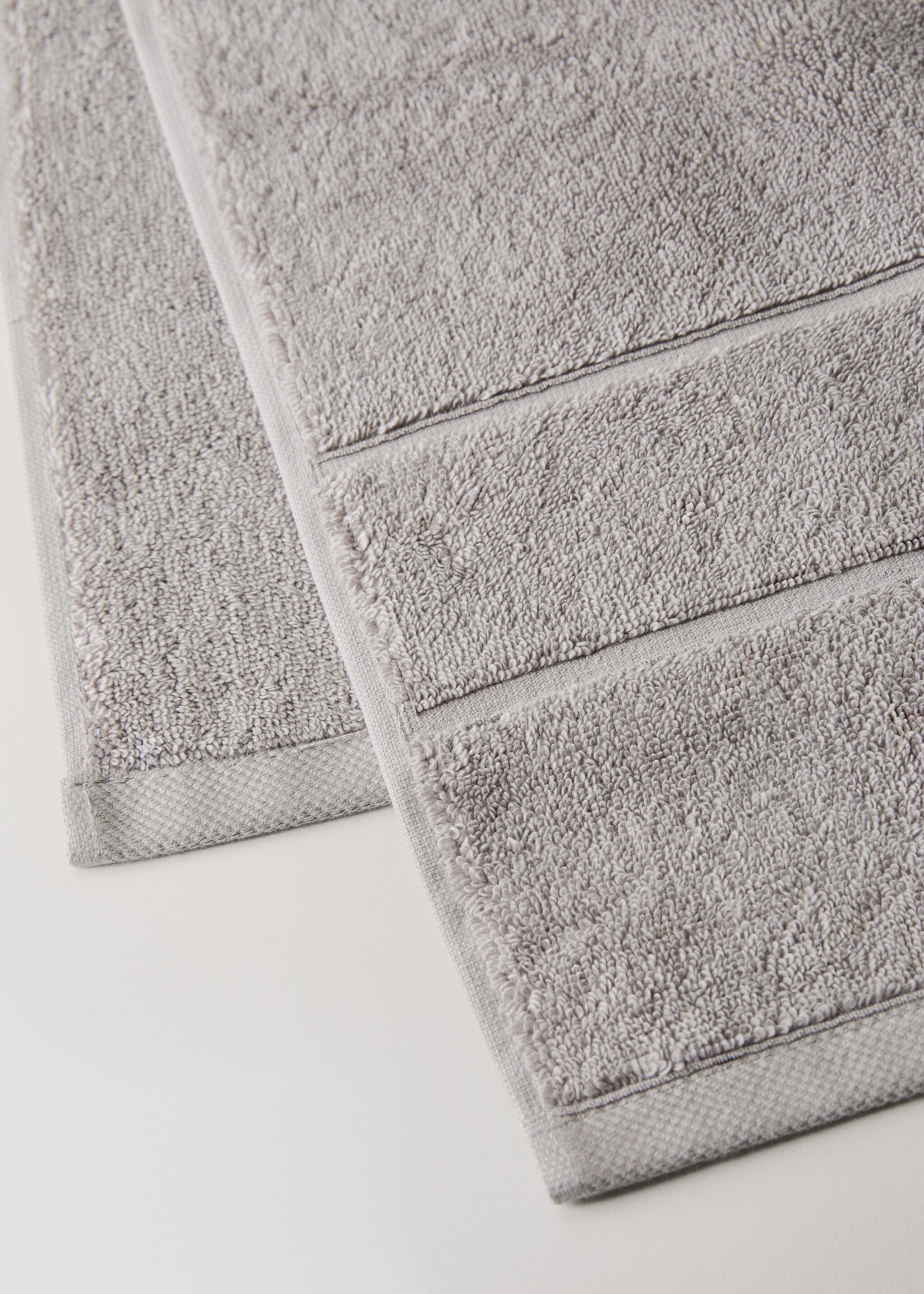 100% cotton hand towel - Details of the article 1, Grey. Ref: 17044791-00.