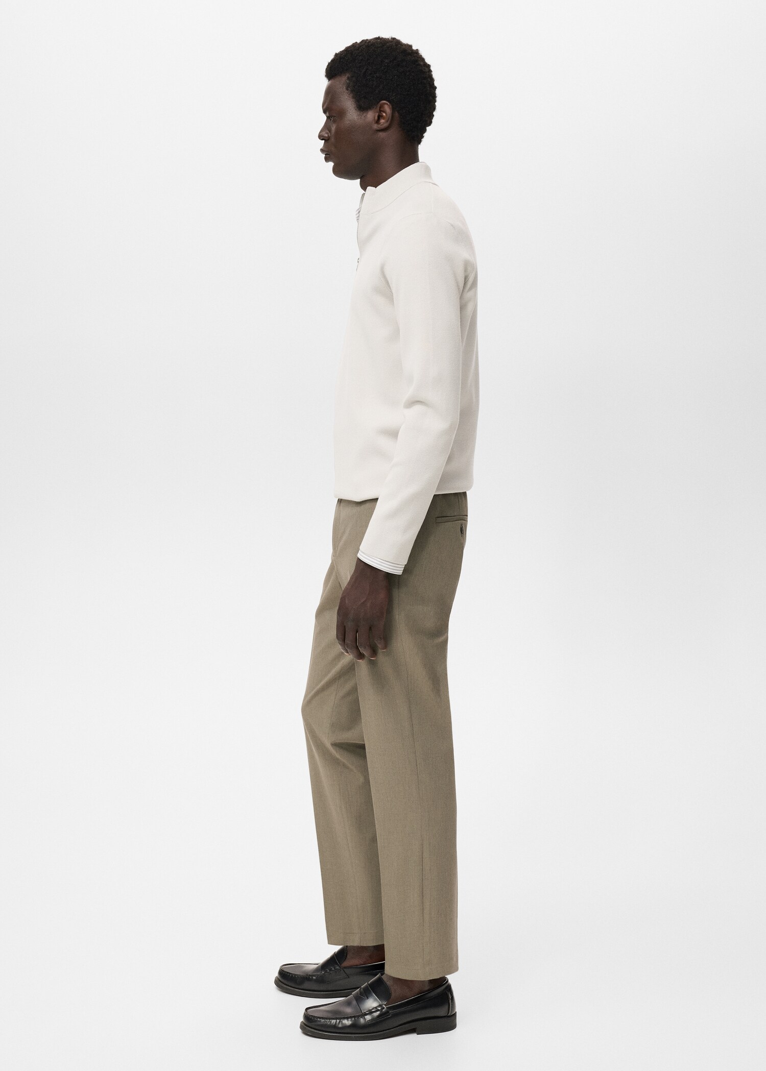 Stretch fabric slim-fit trousers - Details of the article 6