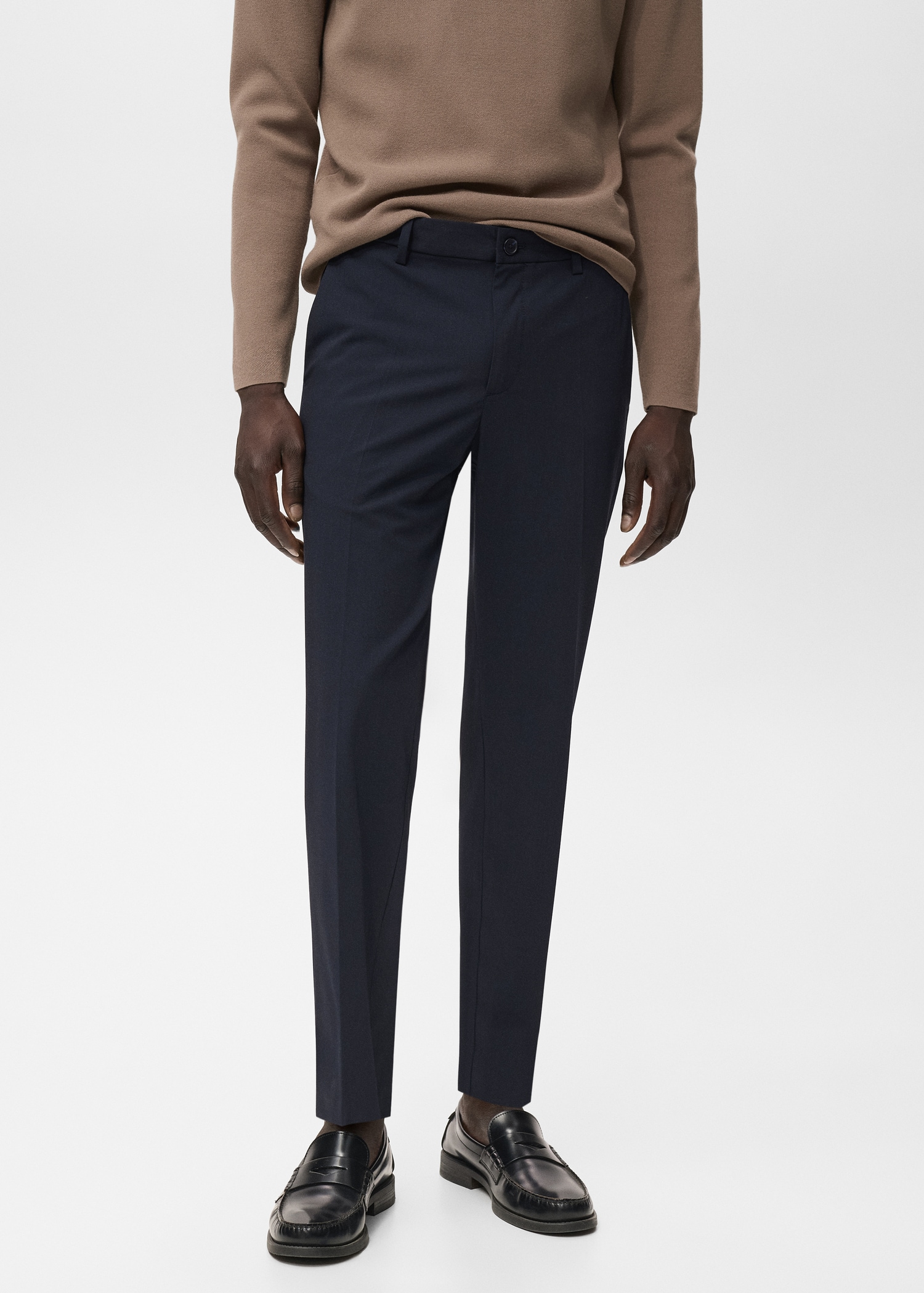 Bologna slim-fit comfort-stretch trousers - Medium plane