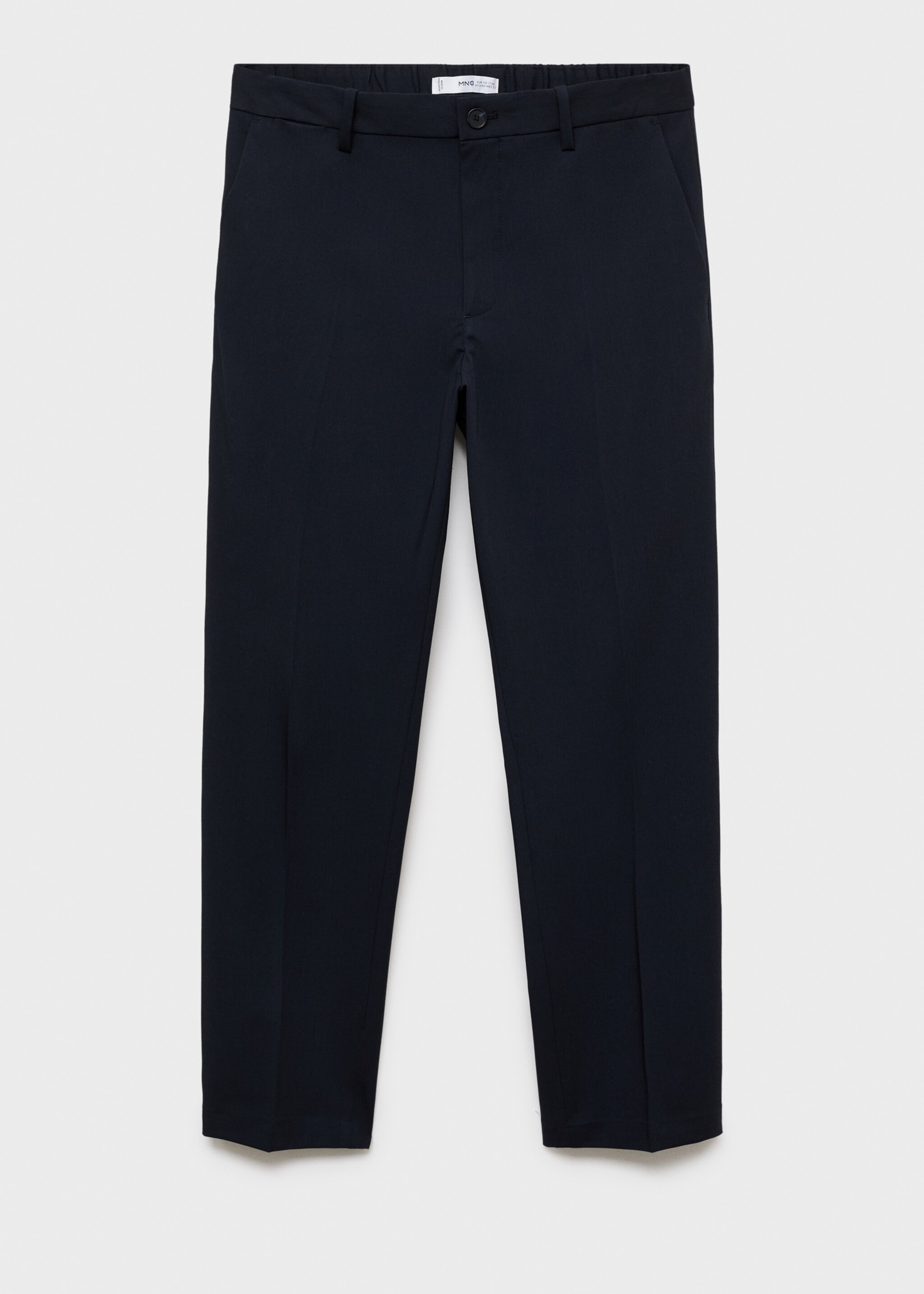 Stretch fabric slim-fit trousers - Article without model, Navy. Ref: 17045140-00.