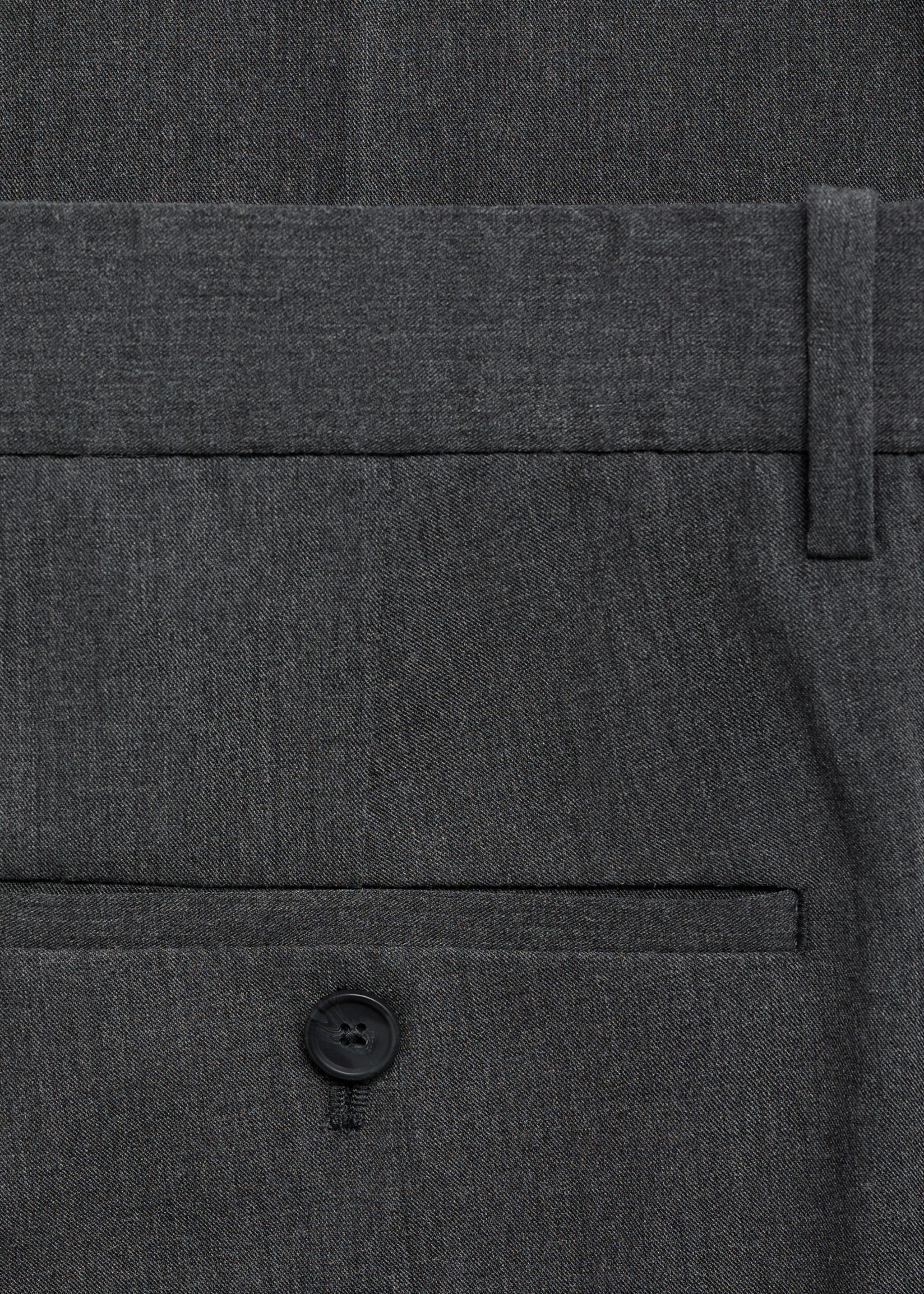 Stretch fabric slim-fit trousers - Details of the article 0, Grey. Ref: 17045140-00.