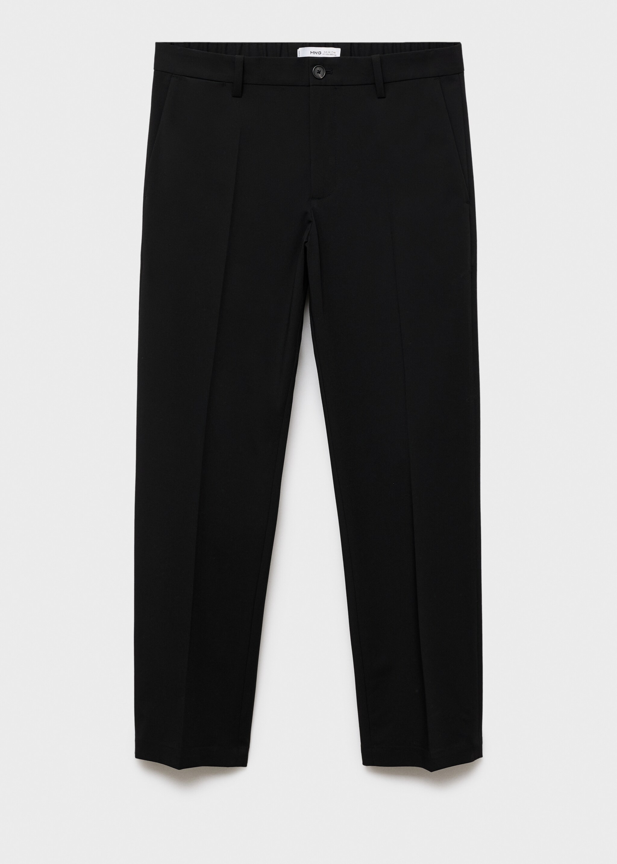 Stretch fabric slim-fit trousers - Article without model, Black. Ref: 17045140-00.