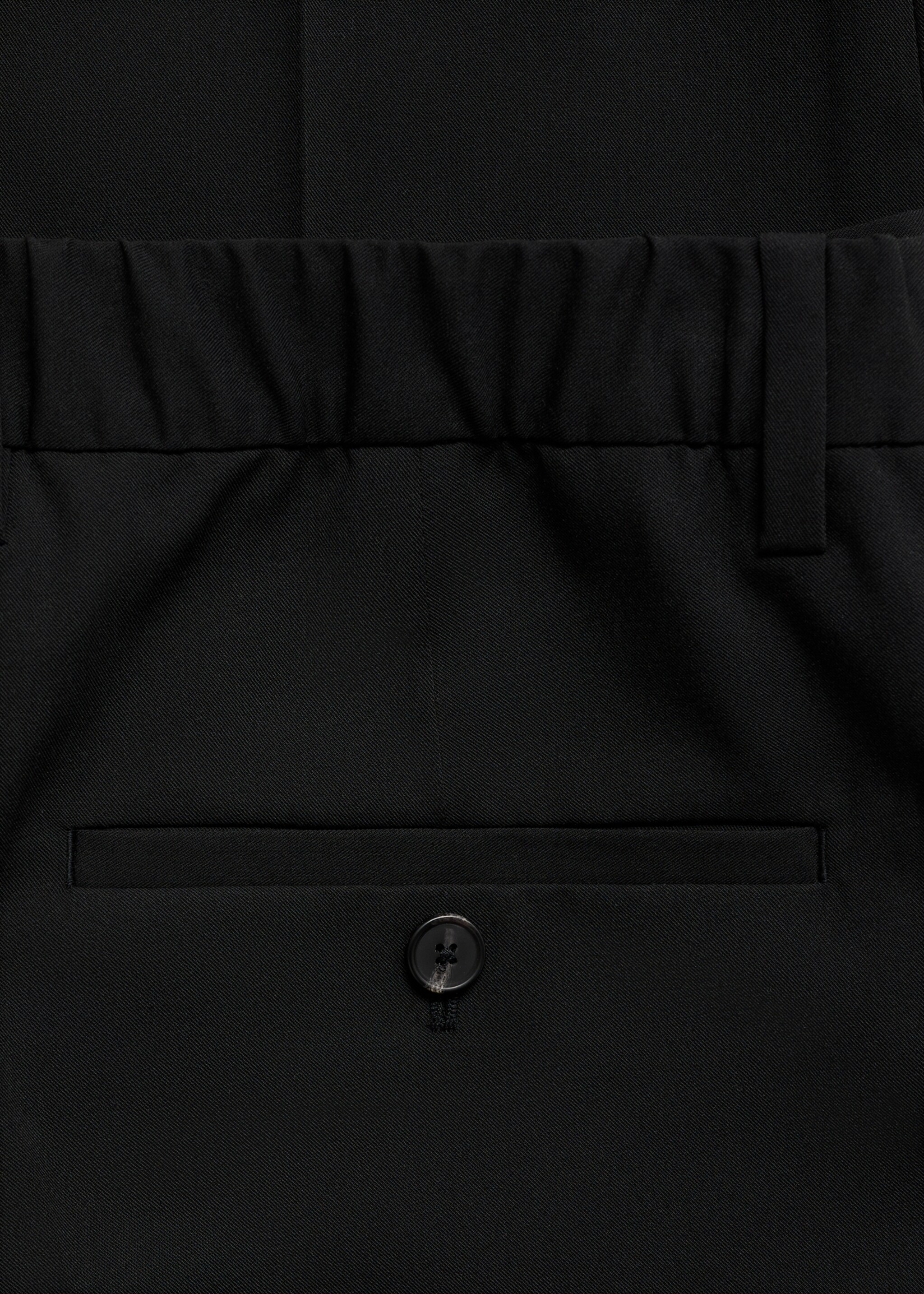 Stretch fabric slim-fit trousers - Details of the article 0, Black. Ref: 17045140-00.