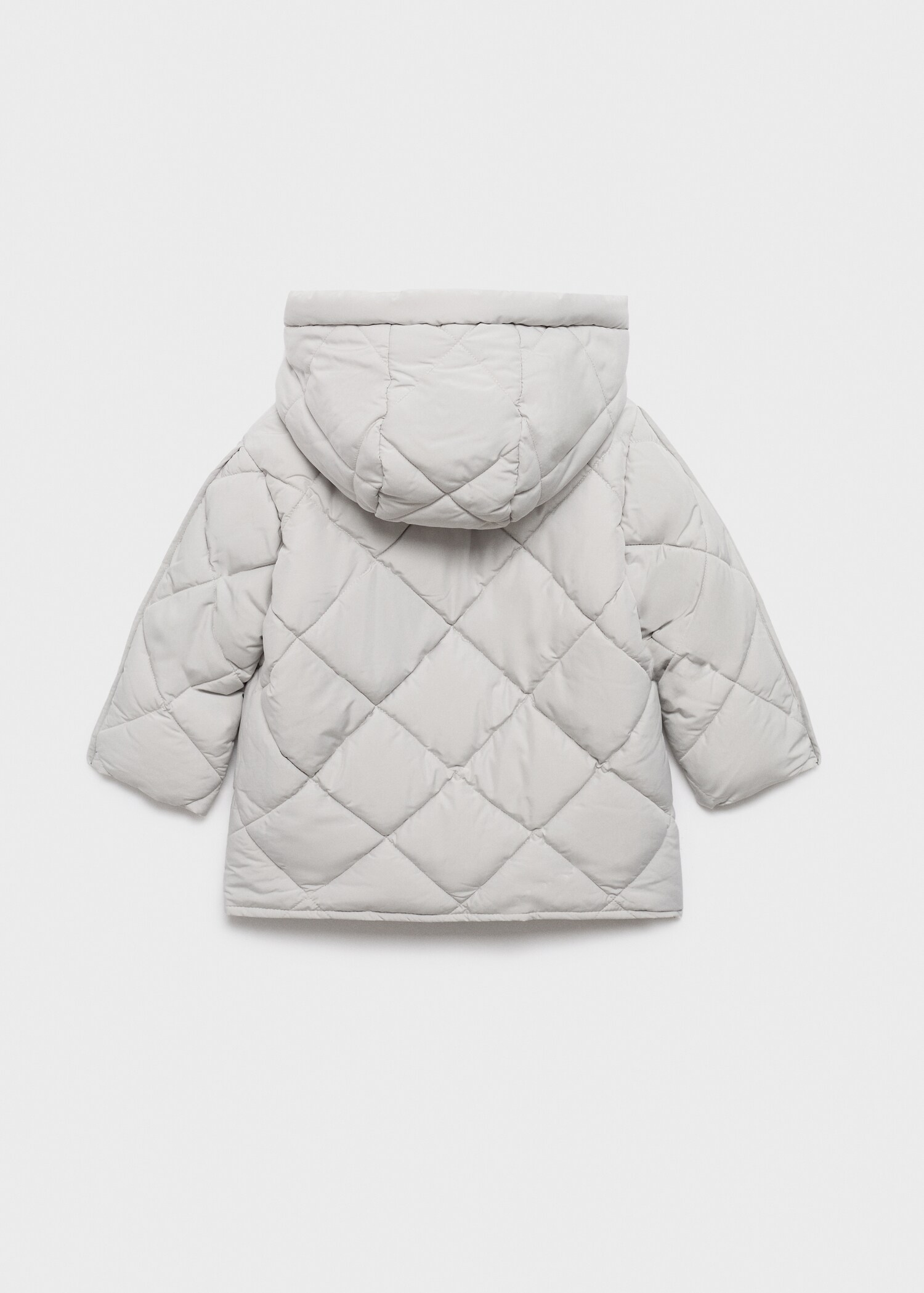 Hood quilted coat - Reverse of the article