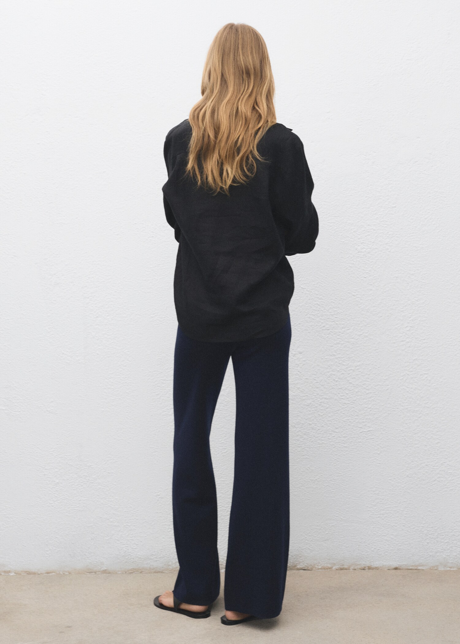 Pantalon maille coton lin - Verso de l’article