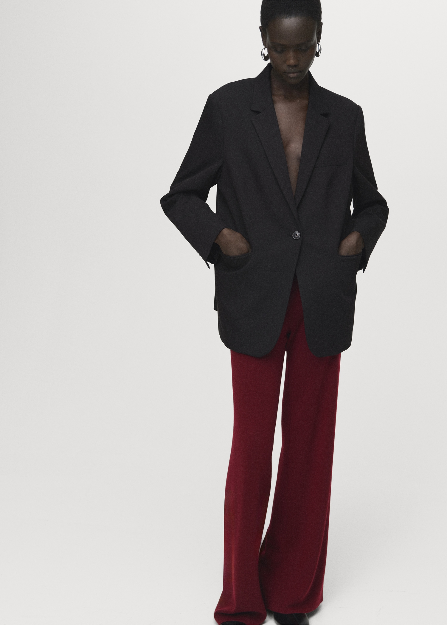 Straight knitted trousers - Details of the article 2