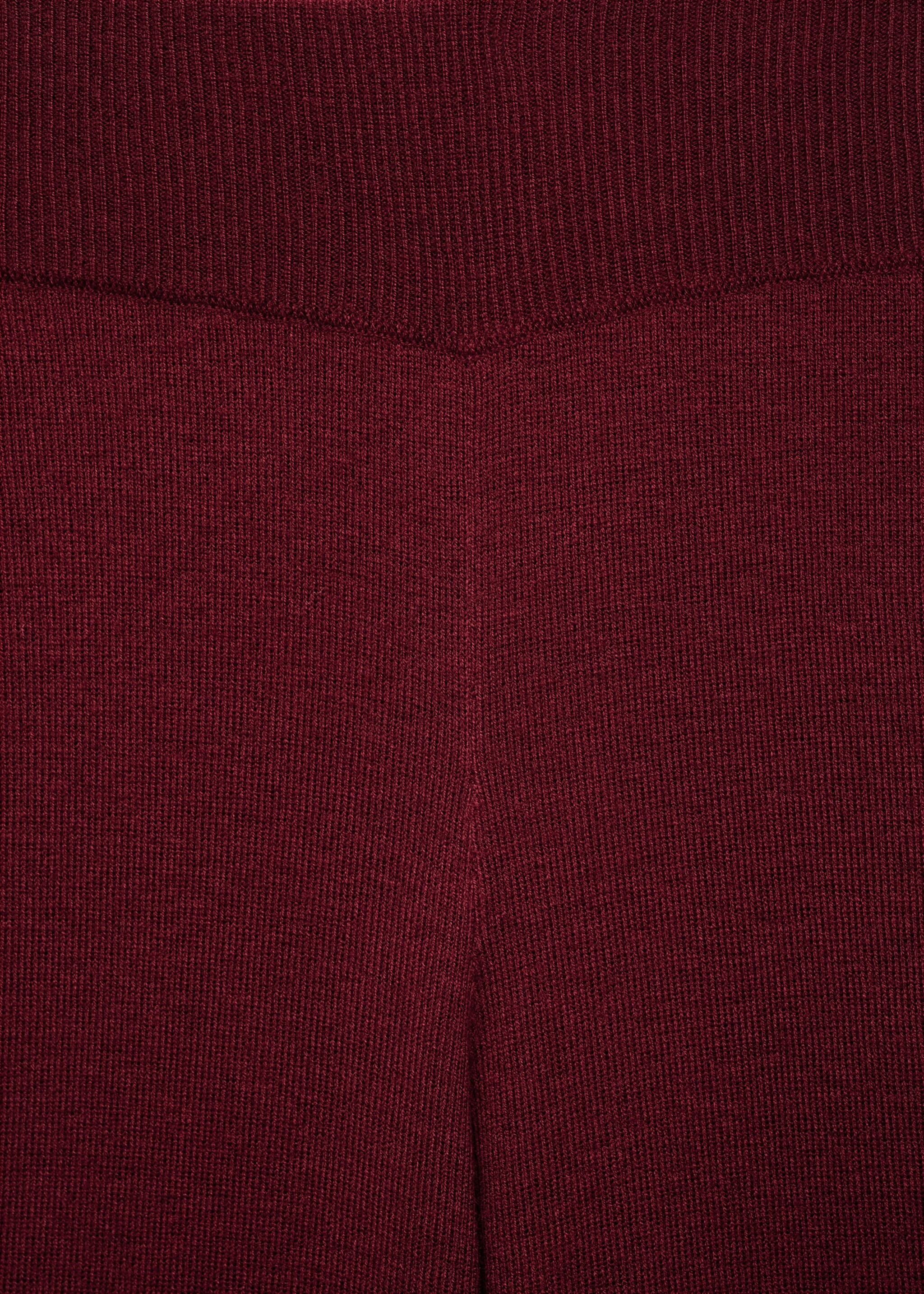 Pantalon maille coton lin - Détail de l'article 8, Grenat. Ref: 17045149-00.