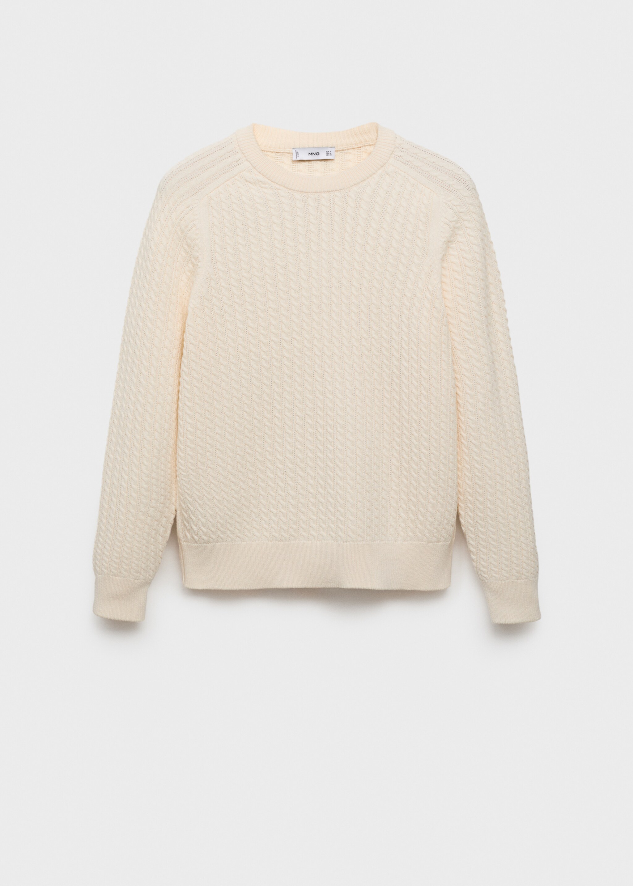 Pull 100 % coton tressé - Article sans modèle, Blanc cassé. Ref: 17045150-00.