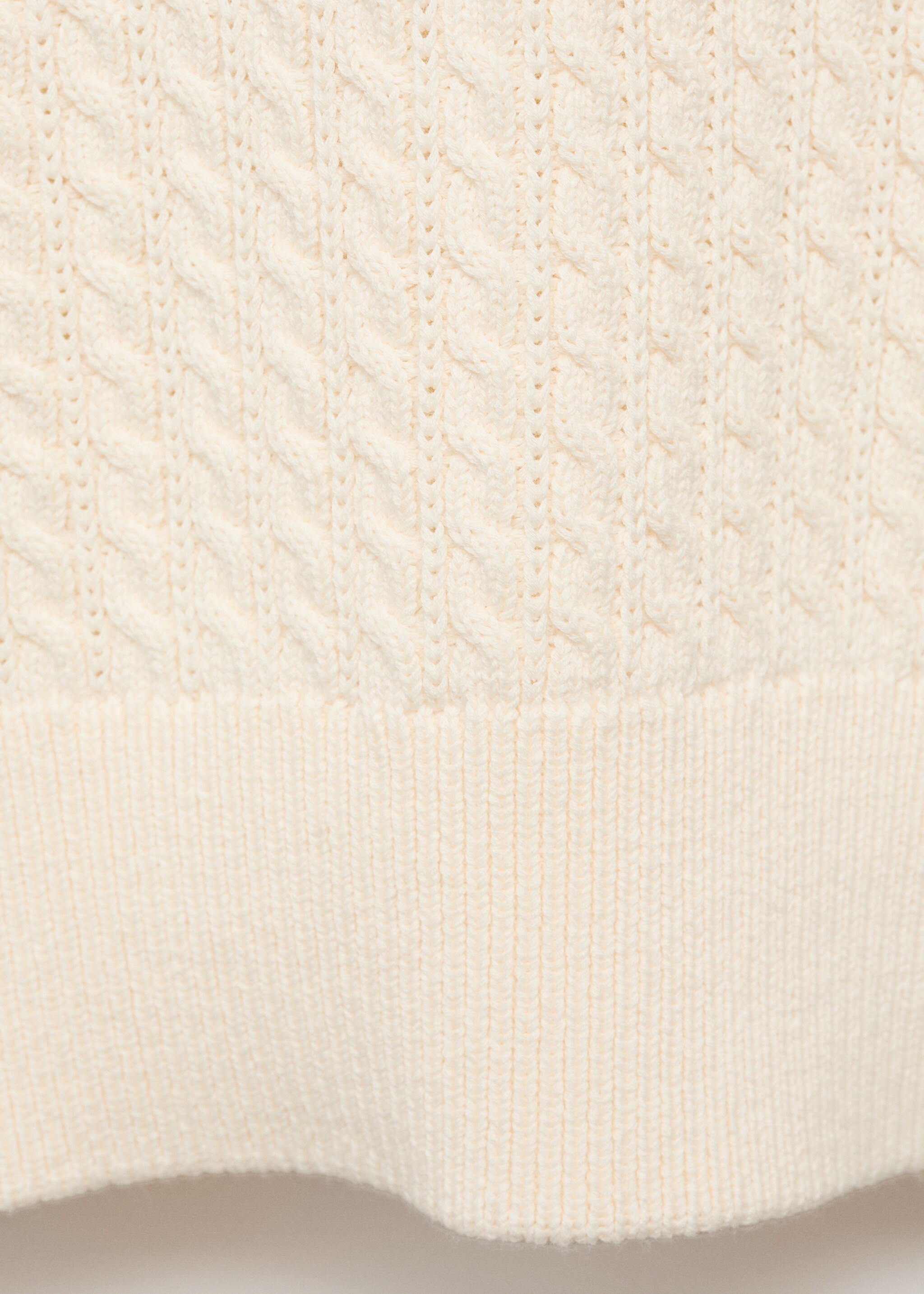 Pull 100 % coton tressé - Détail de l'article 0, Blanc cassé. Ref: 17045150-00.