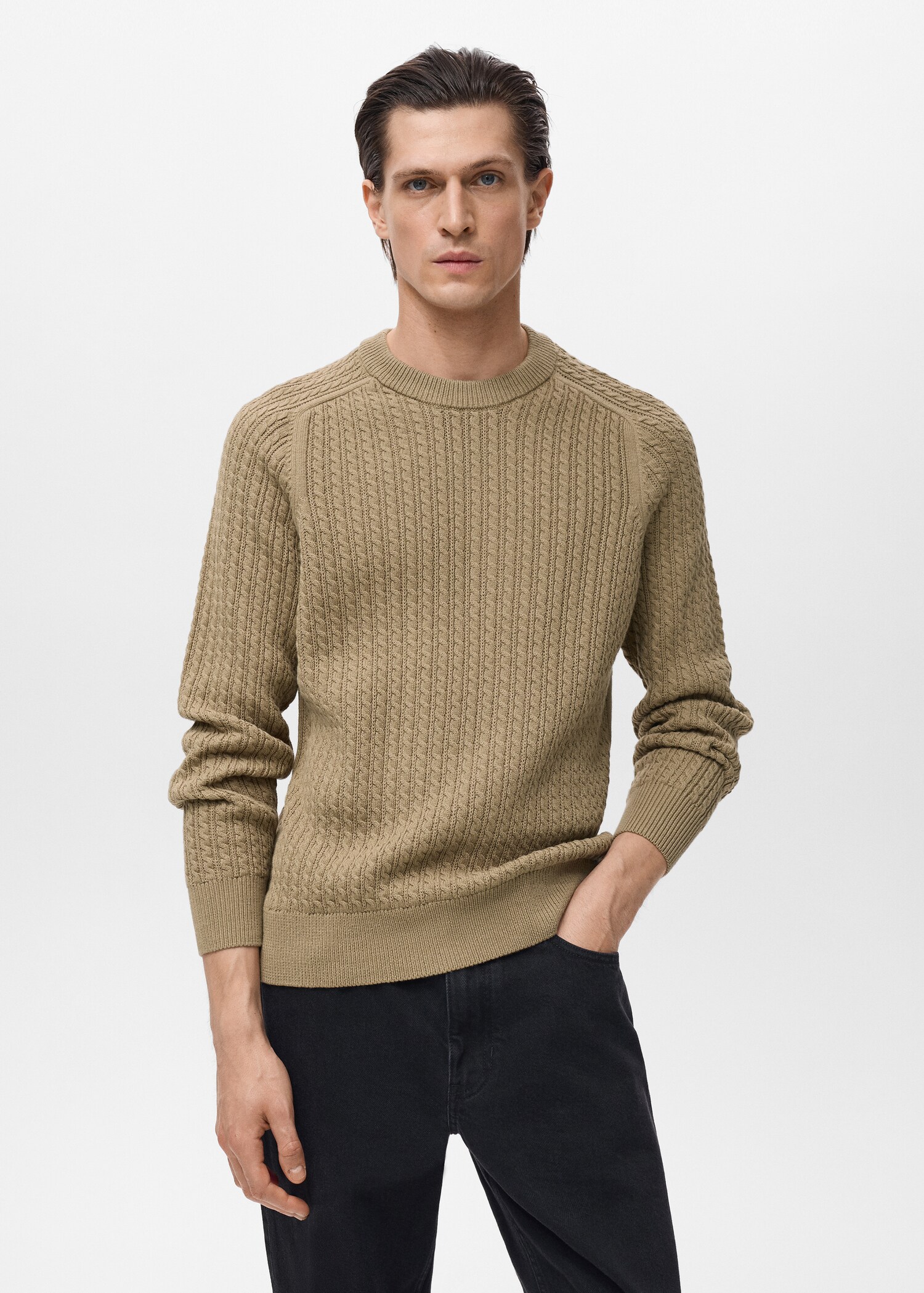 Pull 100 % coton tressé - Plan moyen