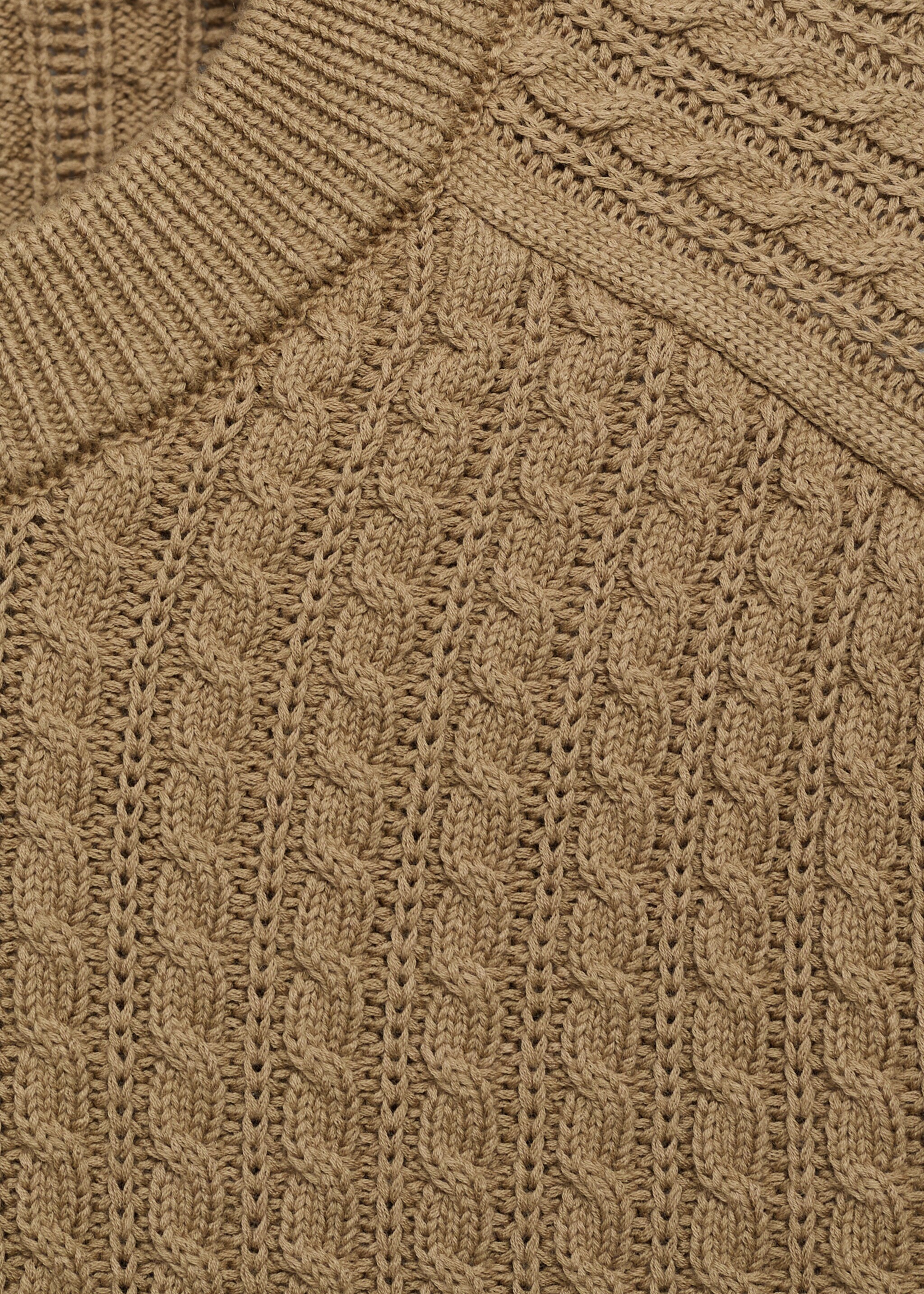 Jersey 100% algodón trenzado - Detalle del artículo 8, Arena. Ref: 17045150-00.