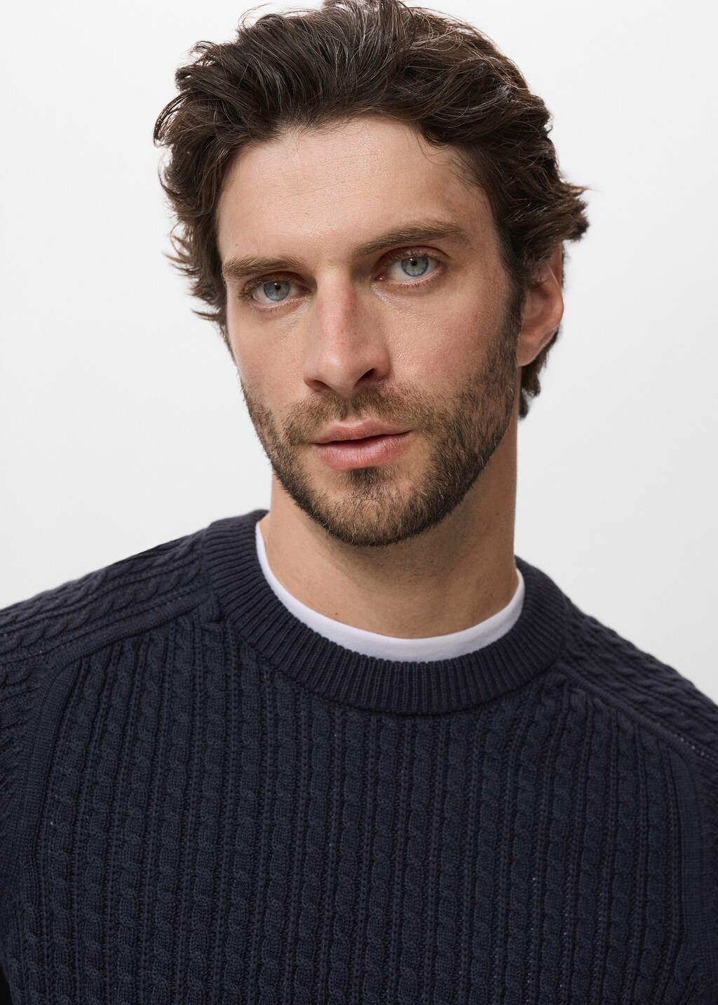 100% cotton braided sweater