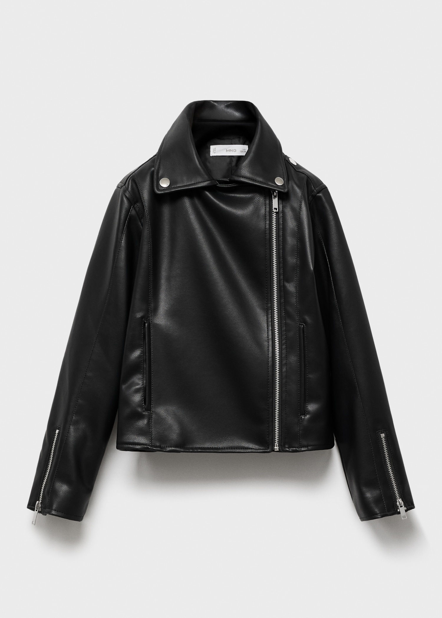 Leather-effect biker jacket