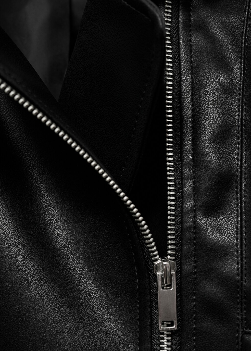 Leather-effect biker jacket