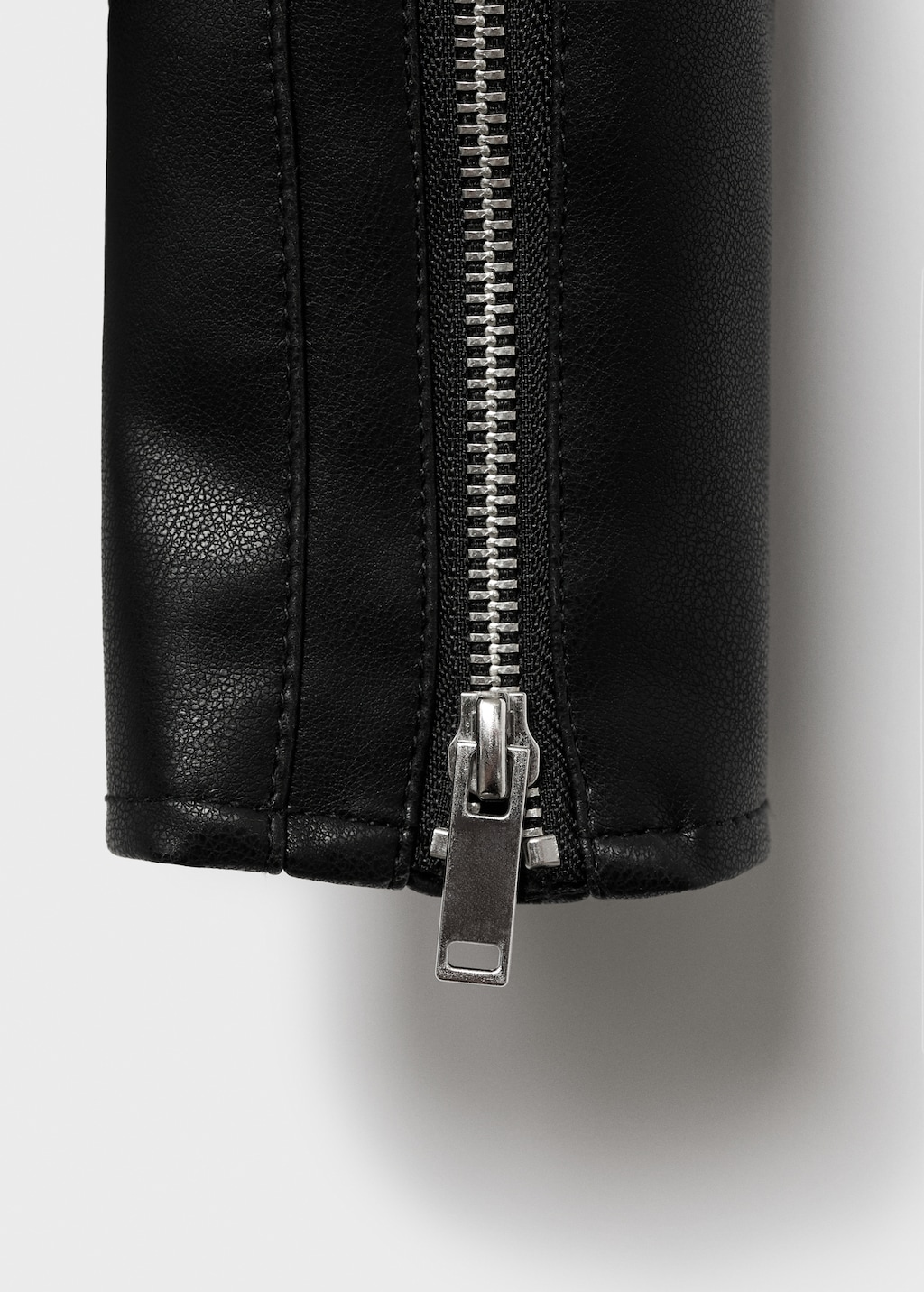 Leather-effect biker jacket