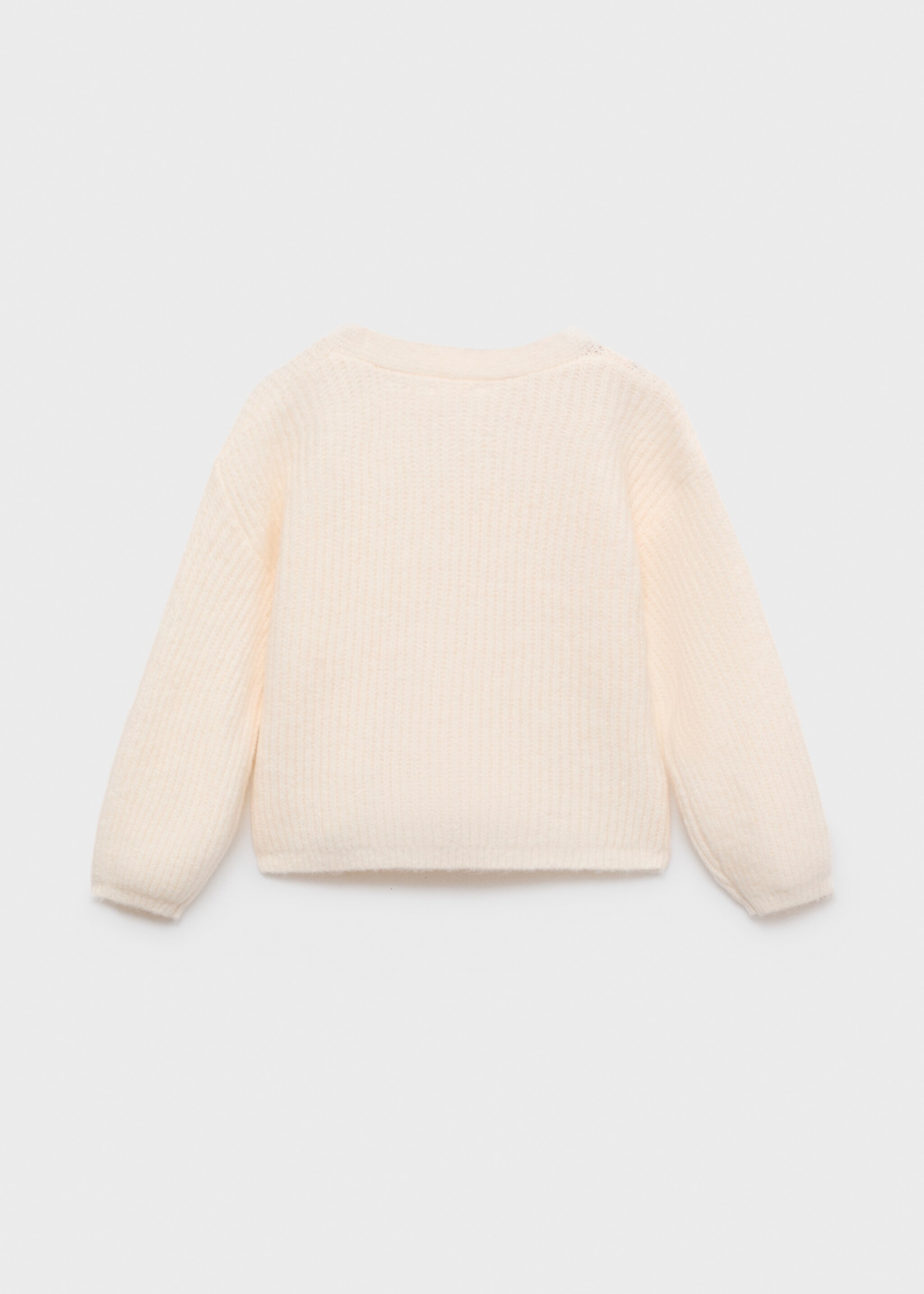 Chunky knit cardigan - Reverse of the article, Off White. Ref: 17045153-00.