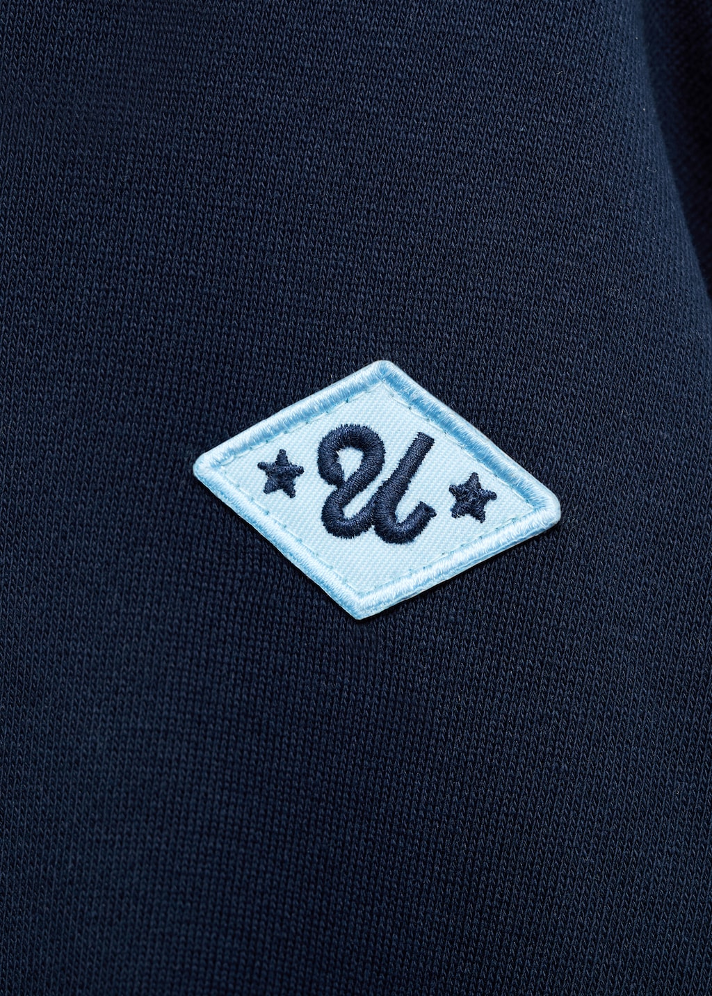 100% cotton polo-style sweatshirt